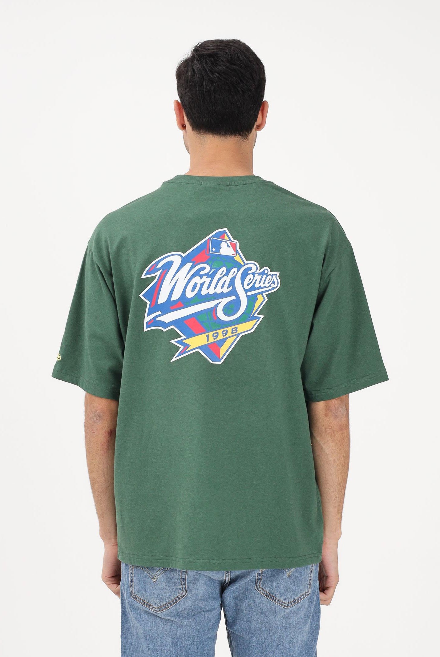 NEW ERA T-shirt a manica corta New York Yankees MLB World Series verde per uomo e donna 60771584 . NEW ERA