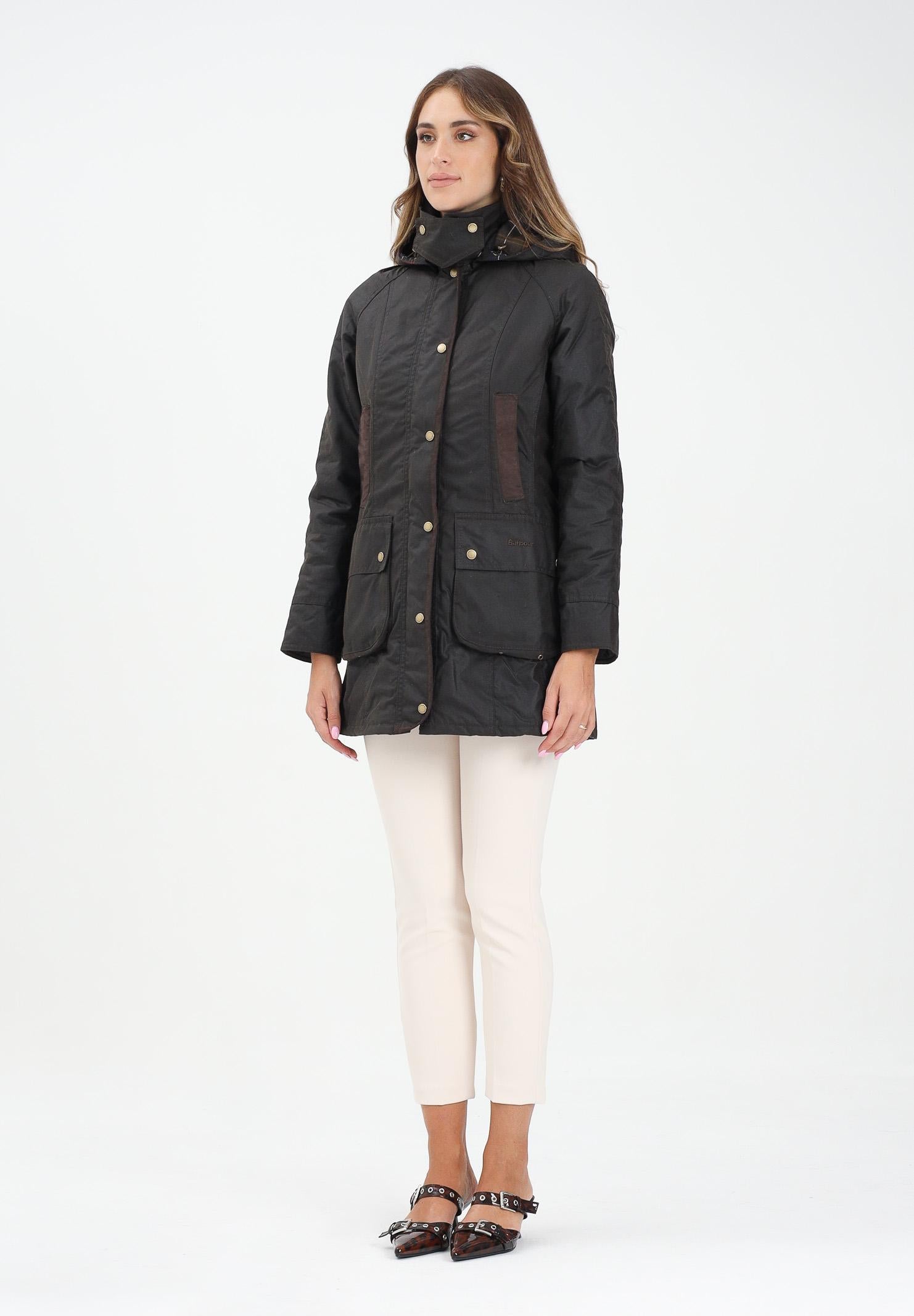 BARBOUR Giubbotto Bower Wax verde oliva da donna 252MLWX0534 OL71 BARBOUR