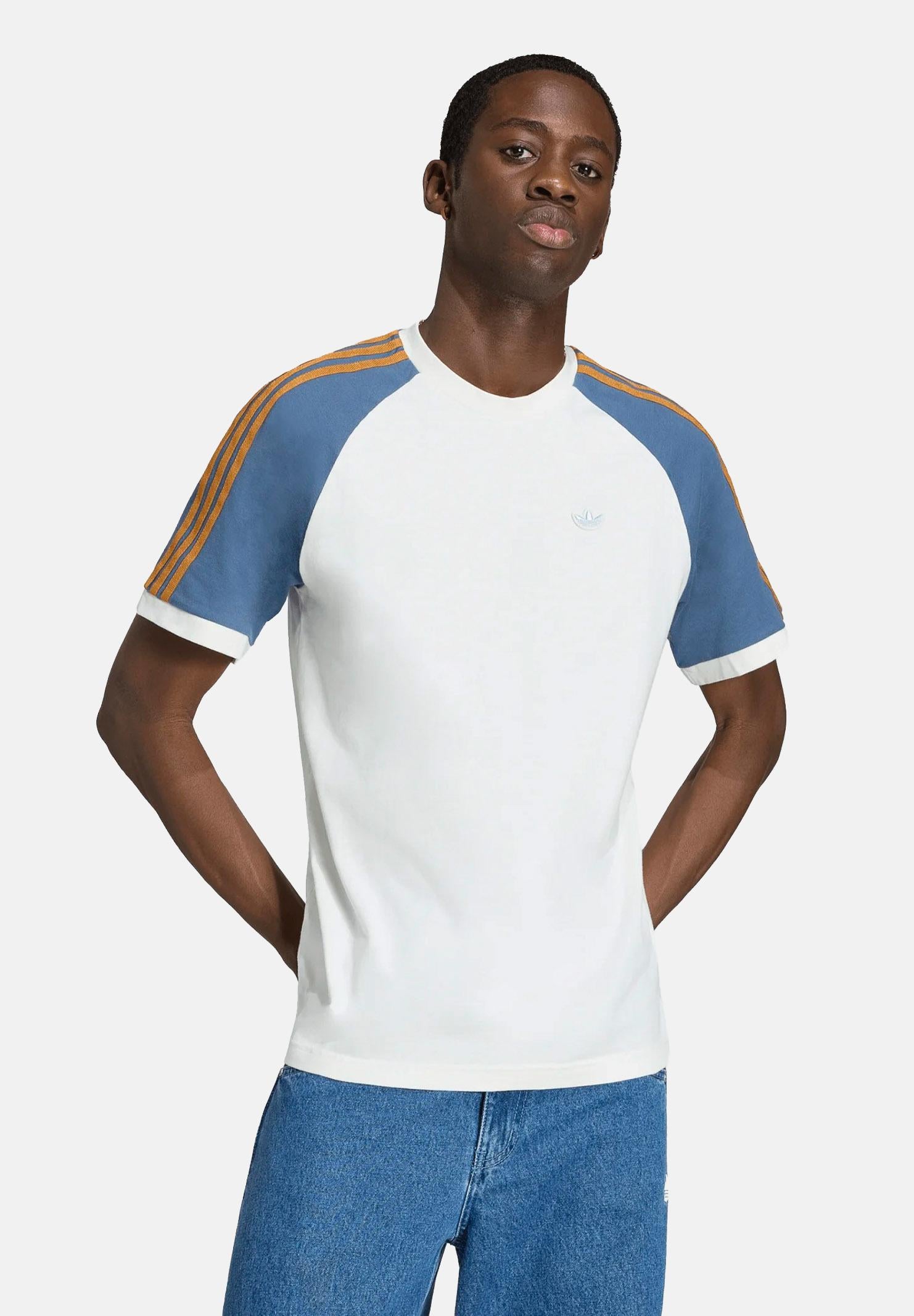 ADIDAS ORIGINALS T-shirt a manica corta WASHED CALI bianca da uomo KX1261 . ADIDAS ORIGINALS