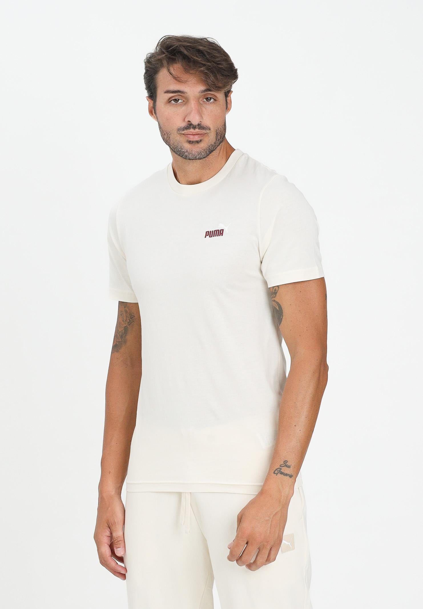 PUMA T-shirt a manica corta Essentials panna da uomo 684717 99 PUMA