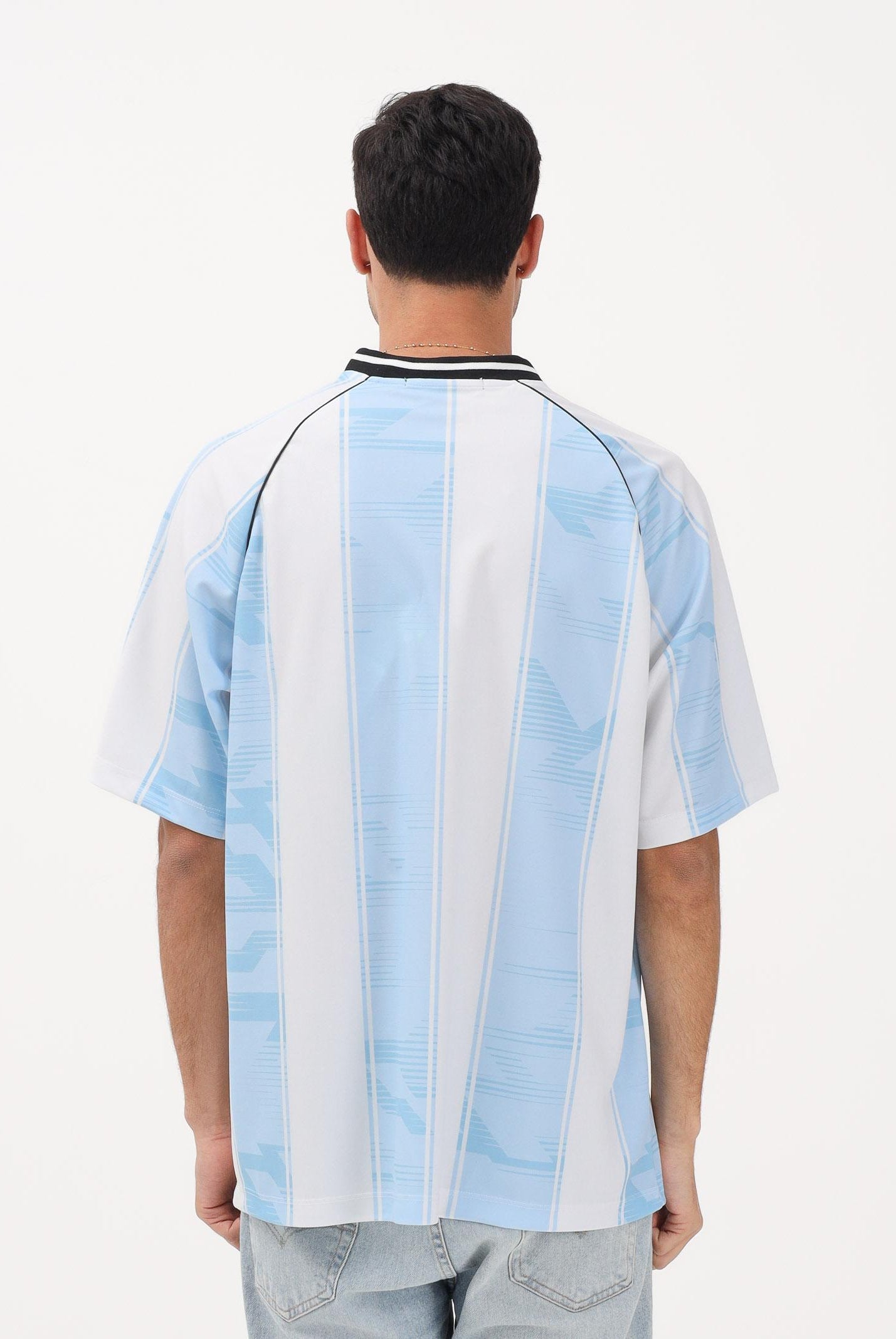 BARROW T-shirt a manica corta bianca e azzurra per uomo e donna ispirata al mondo sportswear S6BWWOTH074 41201 BARROW