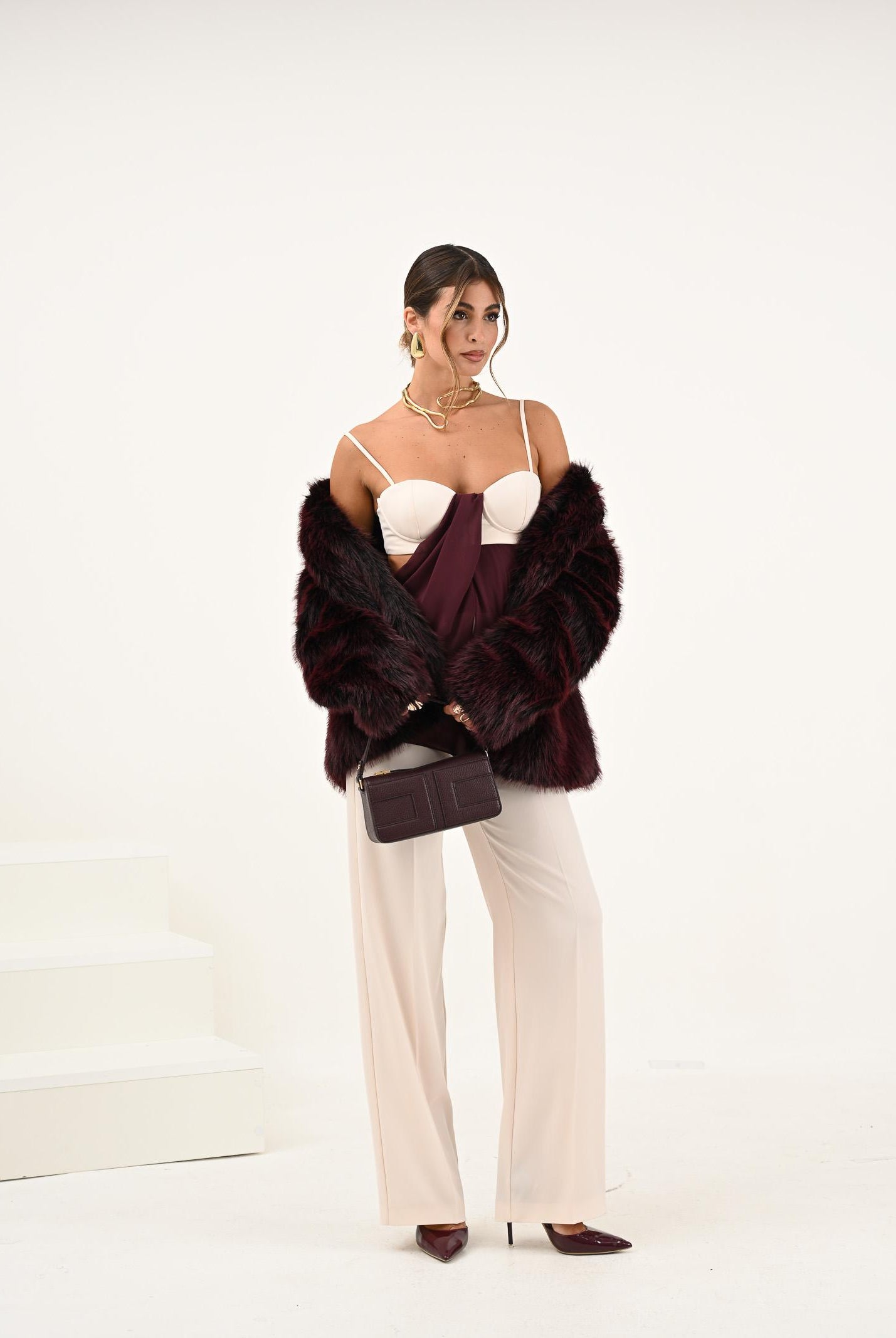 PATRIZIA PEPE Pelliccia bordeaux da donna 8O0197E072 R871 PATRIZIA PEPE