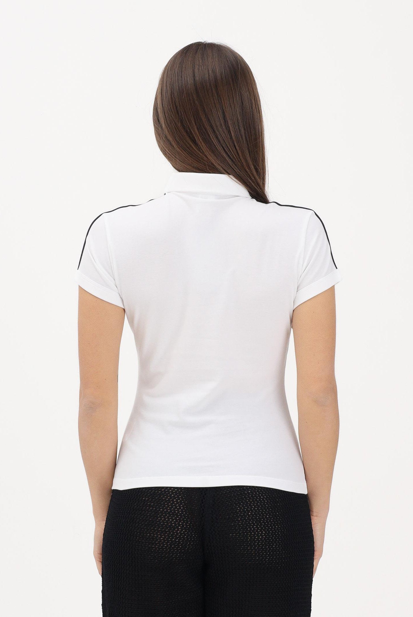 ADIDAS ORIGINALS Polo a manica corta 3 Stripes bianca da donna KD3697 . ADIDAS ORIGINALS