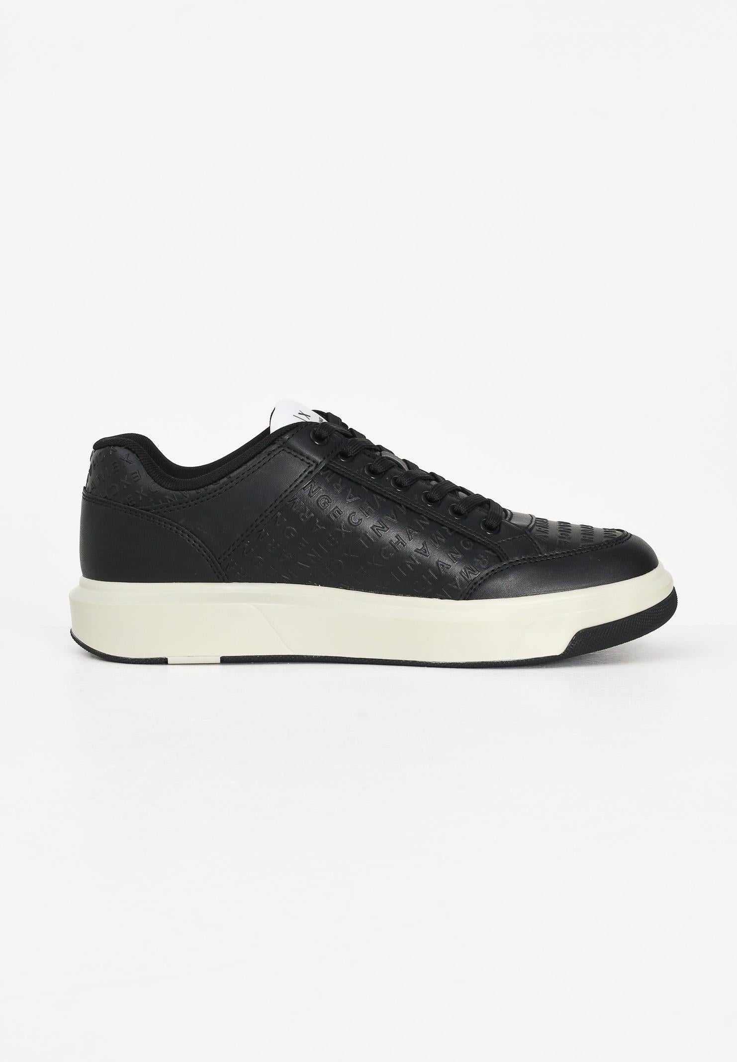 ARMANI EXCHANGE Sneakers nere da uomo con logo all-over XM001722AF17537 UC001 ARMANI EXCHANGE