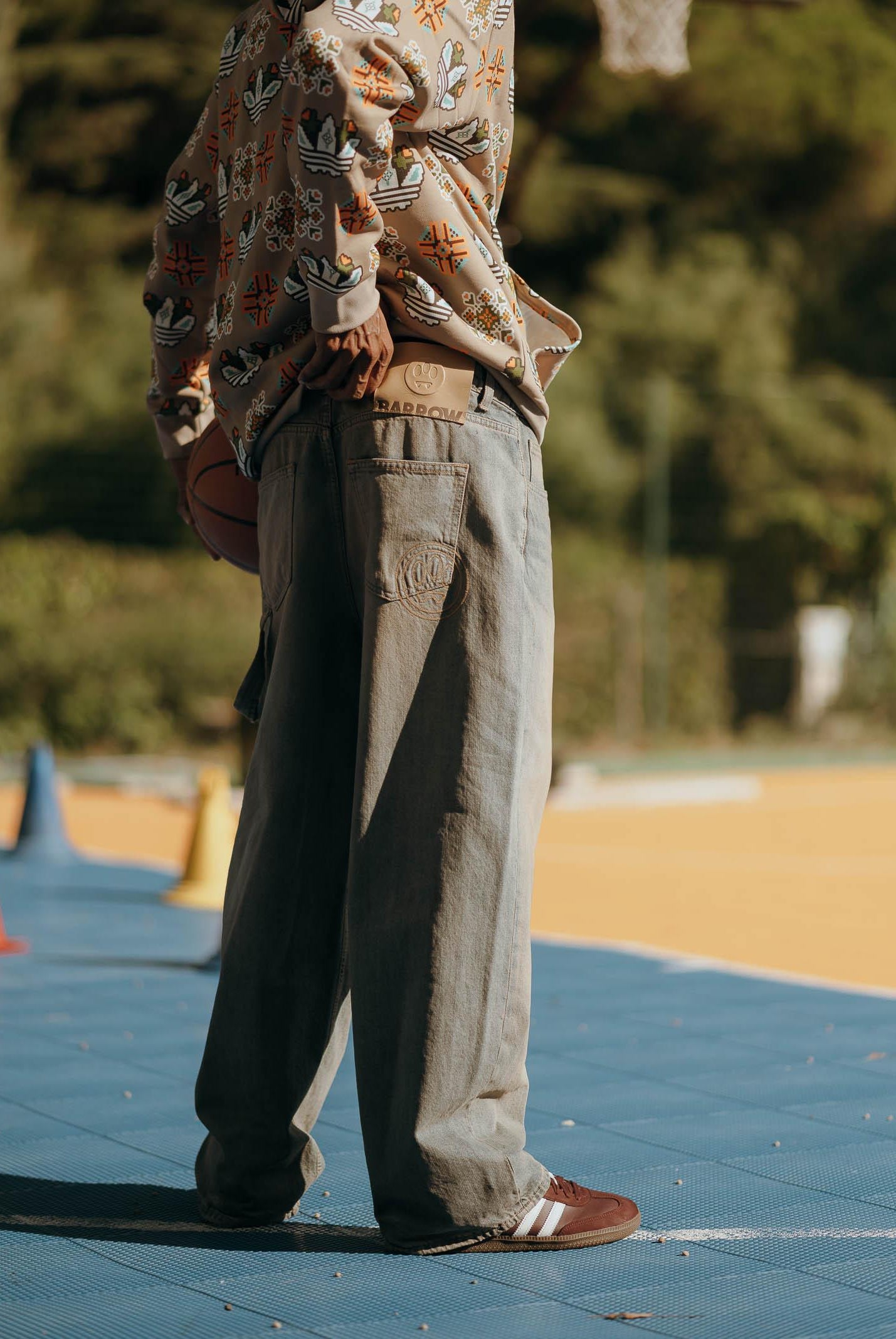 BARROW Jeans cargo in denim vintage per uomo e donna F5BWUADP021 400 BARROW