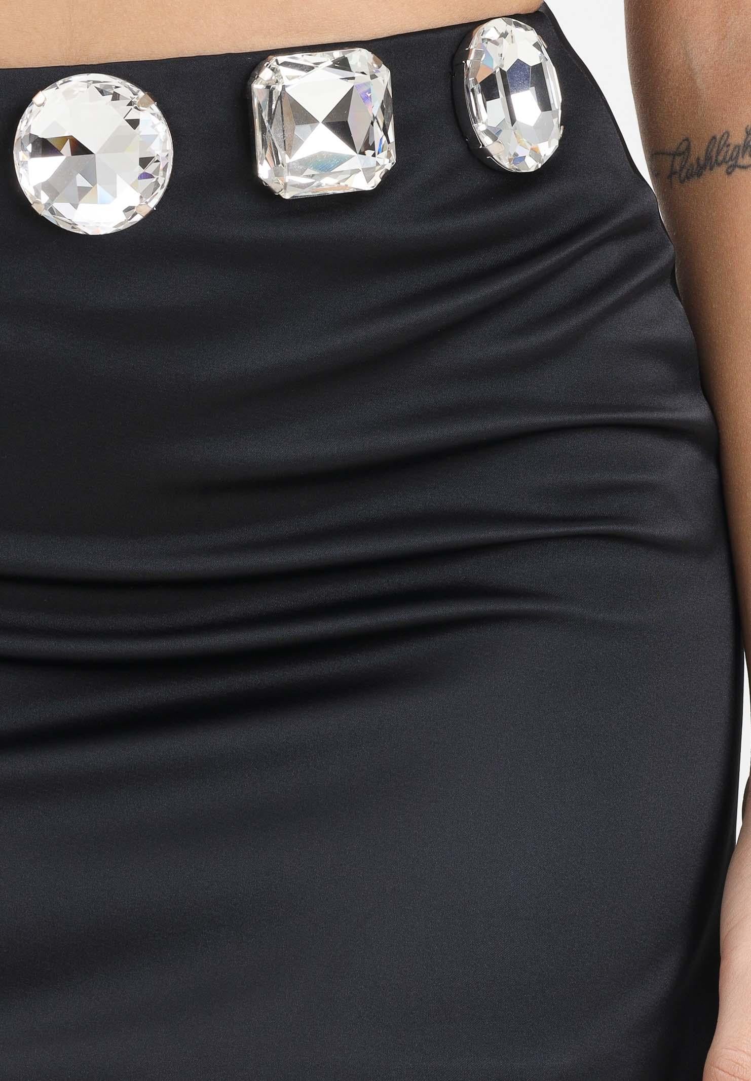 NOELL MAGGINI Abito corto nero da donna con castoni 00126105 NE NOELL MAGGINI