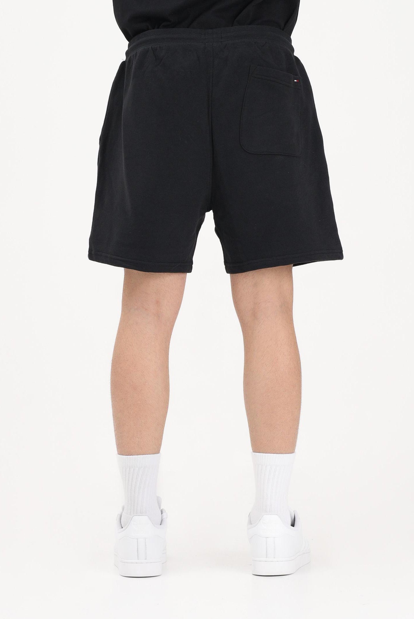 TOMMY JEANS Shorts sportivo nero da uomo con logo DM0DM23017 BDS TOMMY JEANS