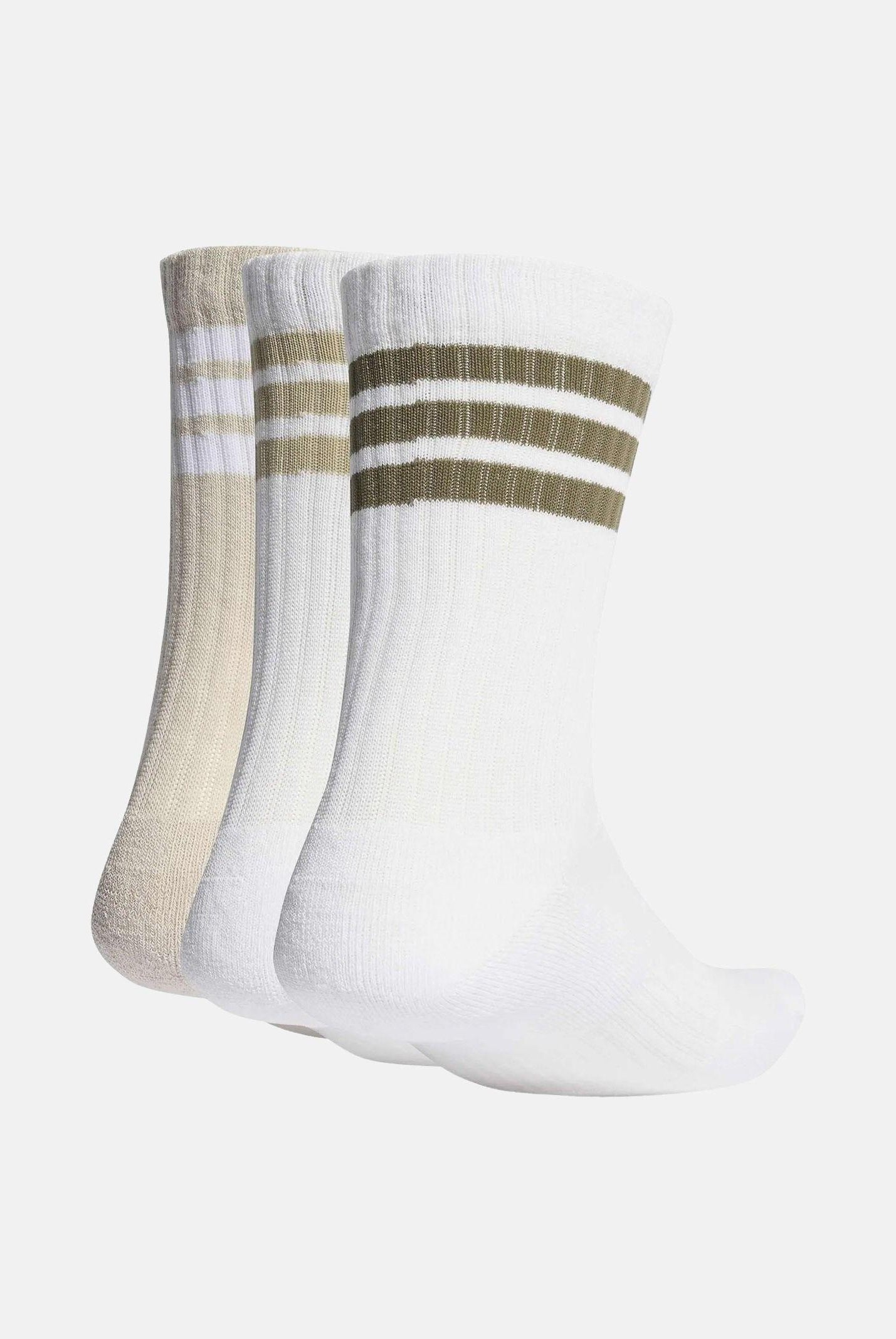 ADIDAS PERFORMANCE Calzini (3 paia) 3-Stripes Cushioned Sportswear Crew bianchi e beige da uomo KC9639 . ADIDAS PERFORMANCE