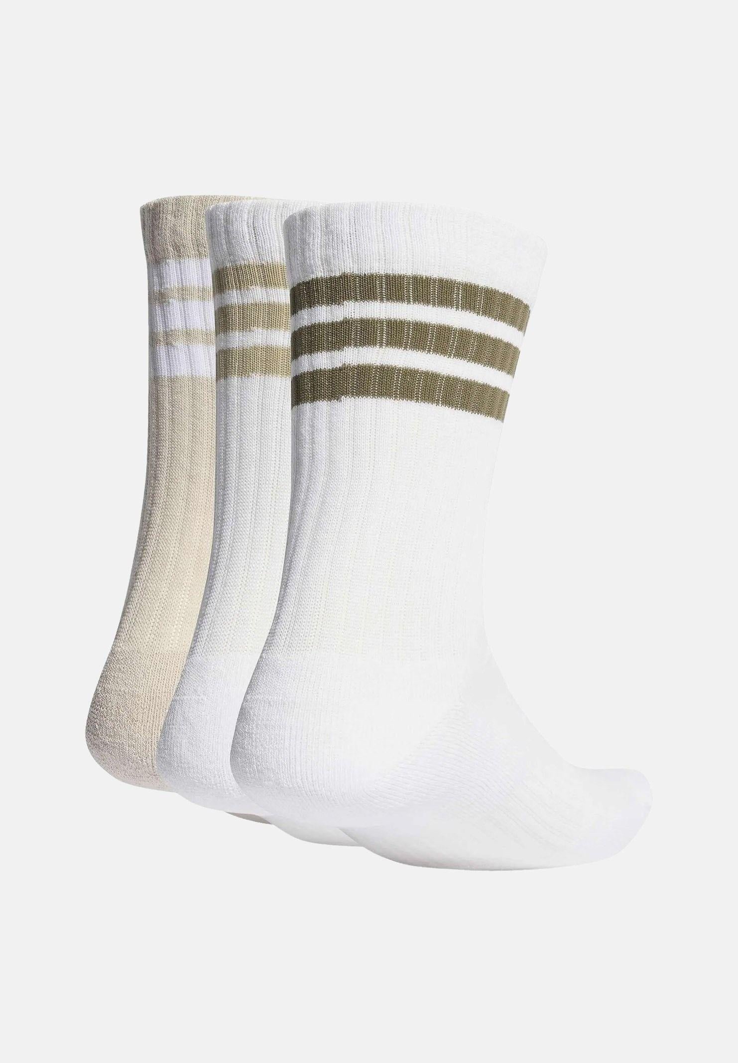ADIDAS PERFORMANCE Calzini (3 paia) 3-Stripes Cushioned Sportswear Crew bianchi e beige da uomo KC9639 . ADIDAS PERFORMANCE