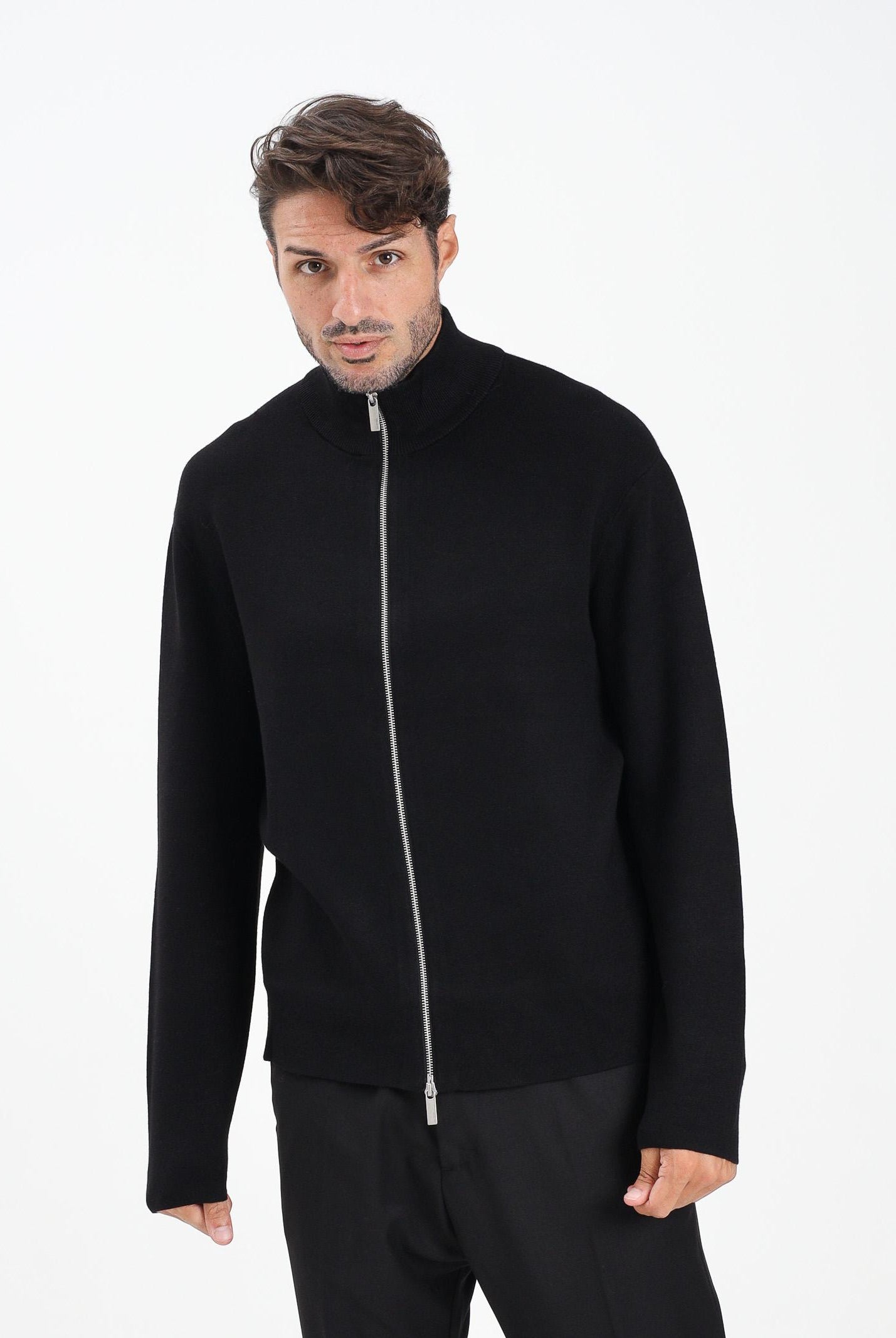 SELECTED HOMME Cardigan nero da uomo 16099572 Black SELECTED HOMME