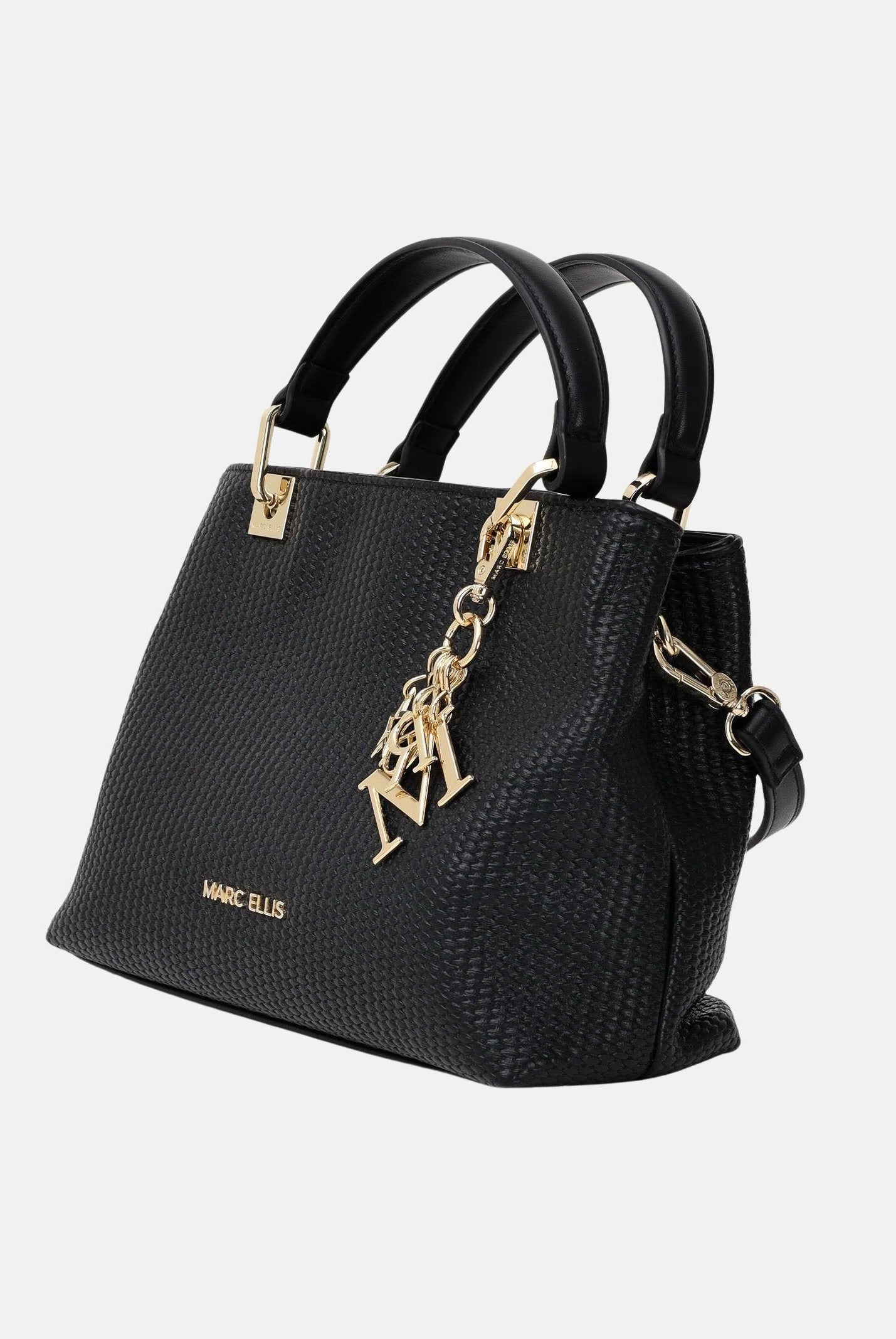 MARC ELLIS Borsa a mano Krissy M Straw nera da donna KRISSY-M-STRAW BL MARC ELLIS