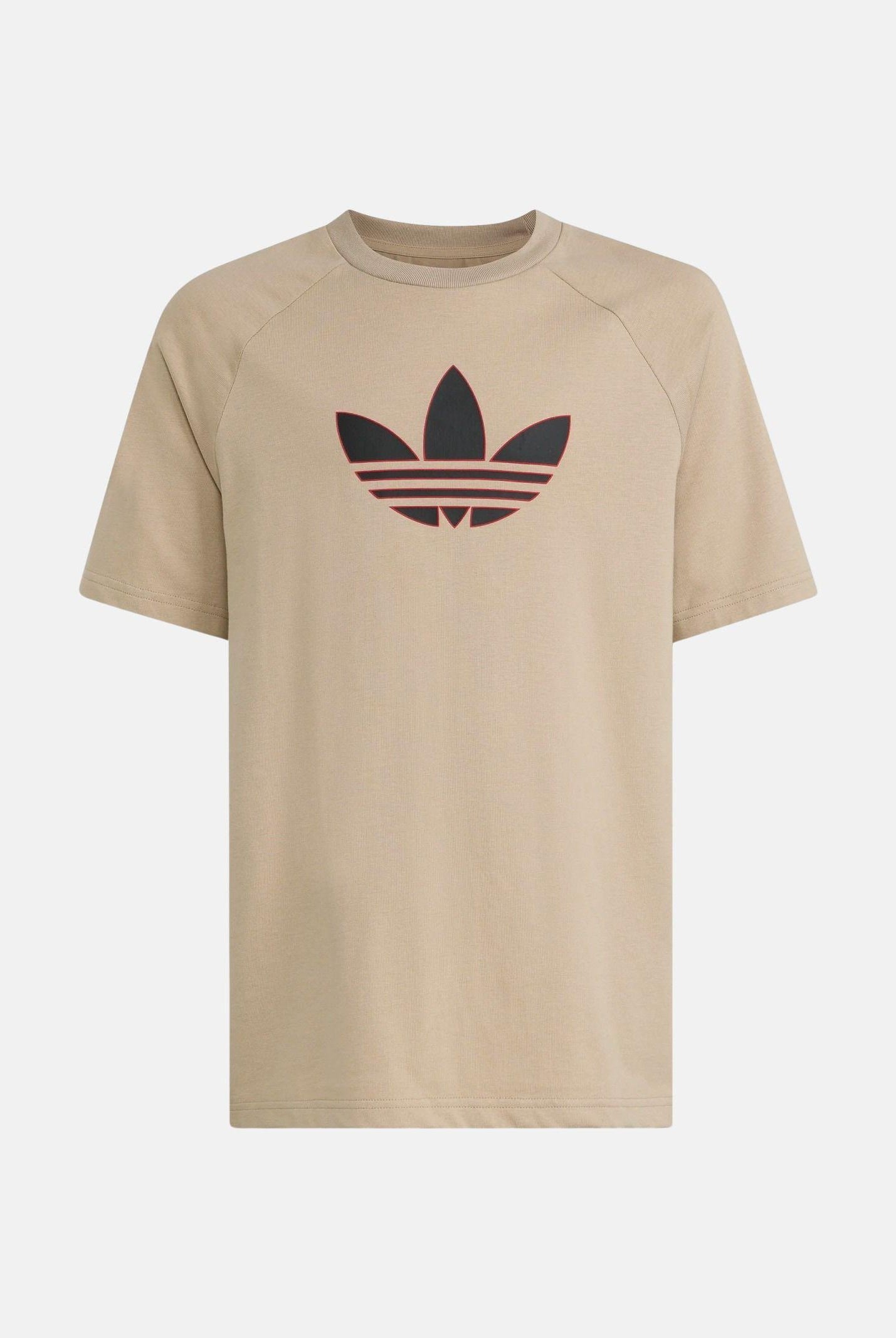 ADIDAS ORIGINALS T-shirt a manica corta Trefoil Loose beige per bambino e bambina KE2874 . ADIDAS ORIGINALS