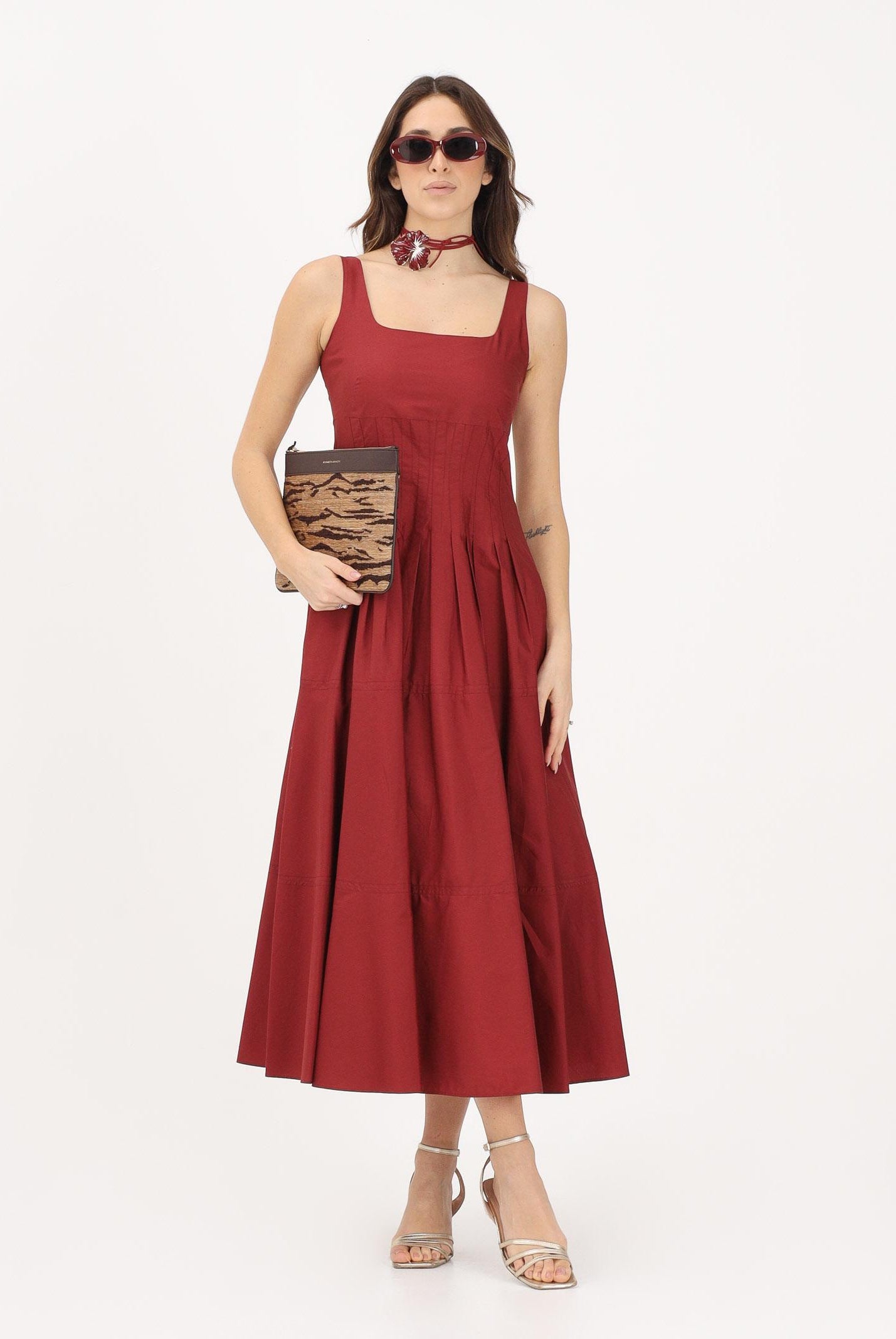 MAX MARA Abito midi SPXGIRO rosso mattone da donna 2616221022600 074 MAX MARA