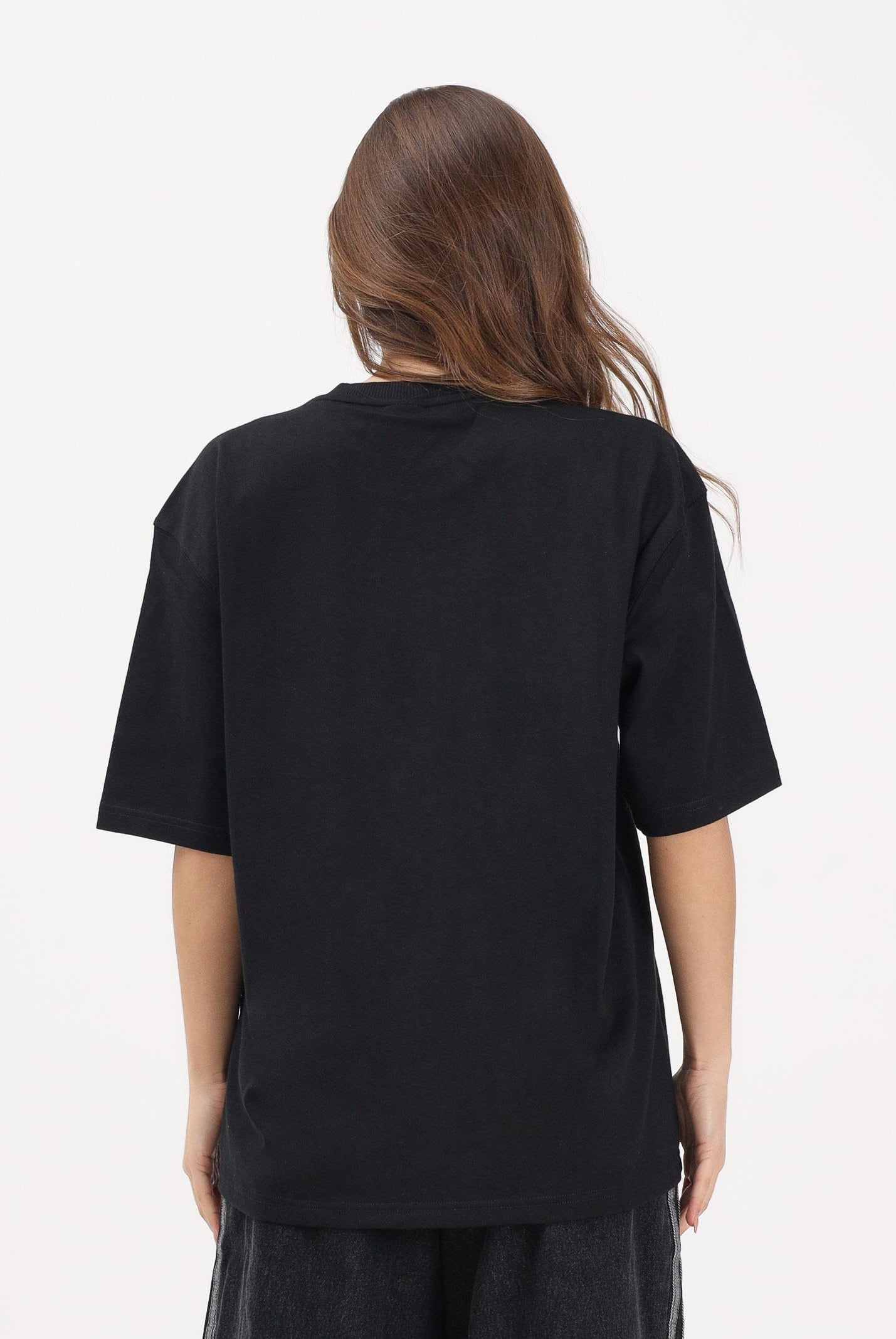 ADIDAS ORIGINALS T-shirt a manica corta AOP nera da donna KD2822 . ADIDAS ORIGINALS