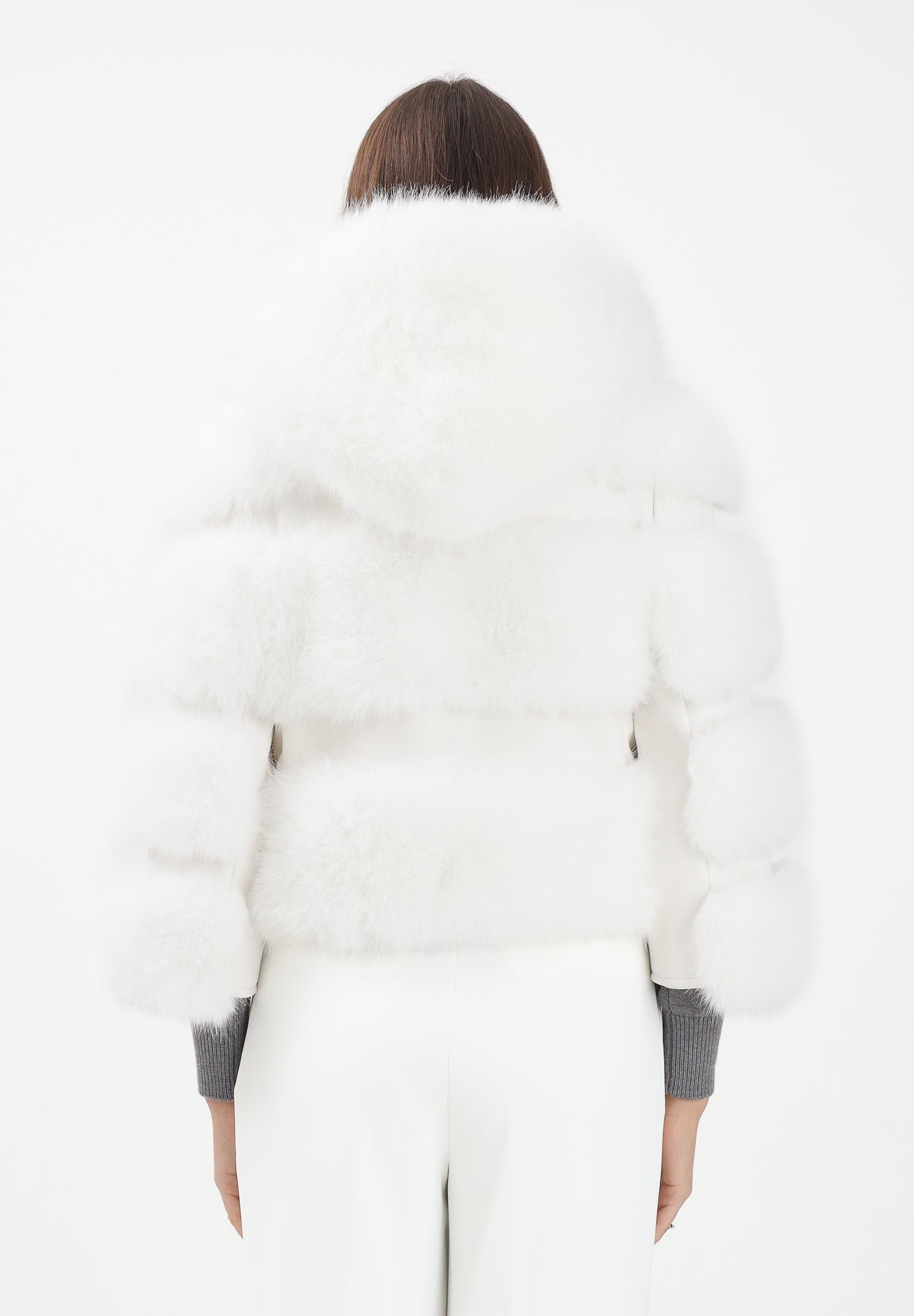 YES LONDON Pelliccia bianca da donna ECO031 BI YES LONDON