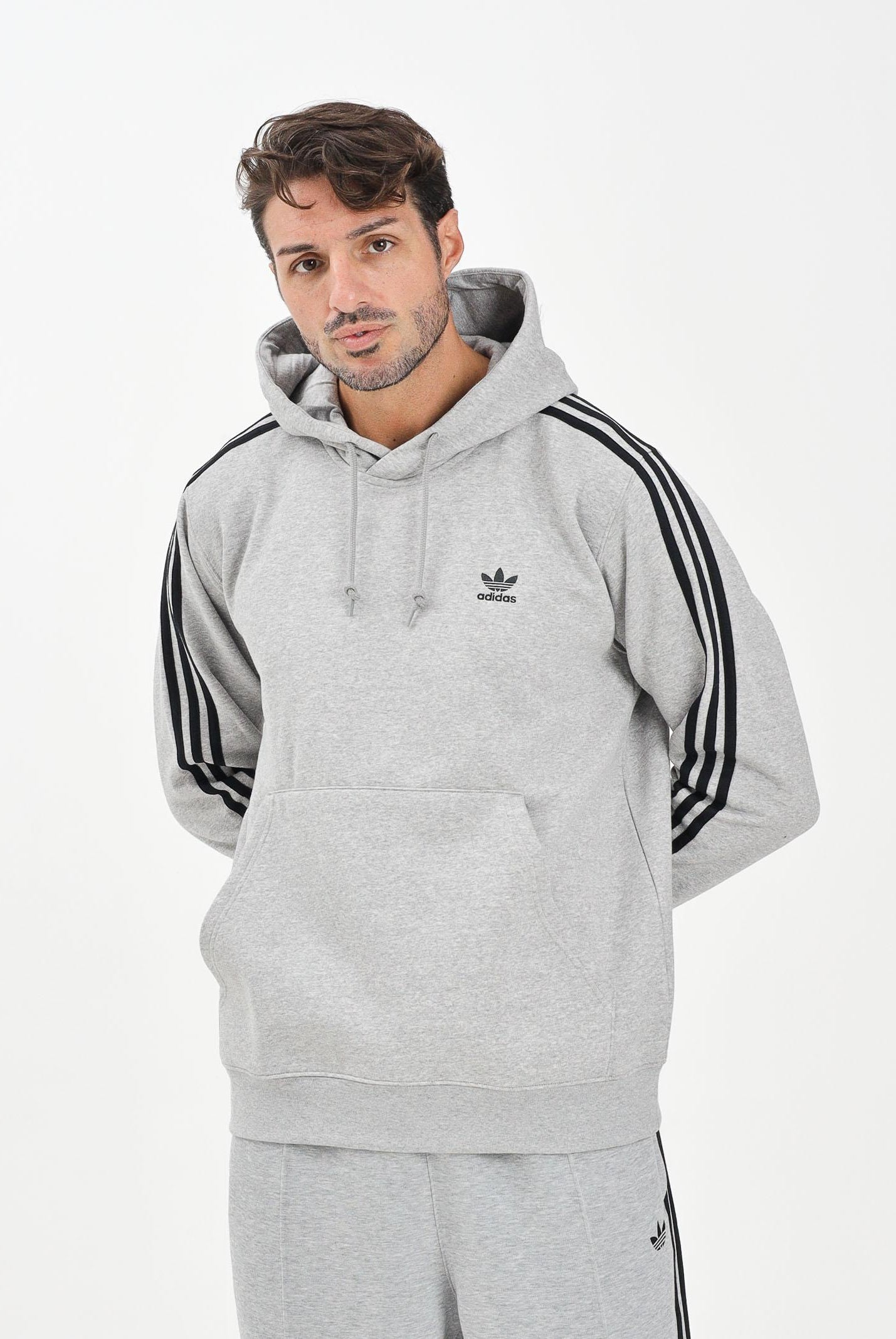 ADIDAS ORIGINALS Felpa con zip Adicolor Classics 3-Stripes grigia da uomo JY1376 ADIDAS ORIGINALS