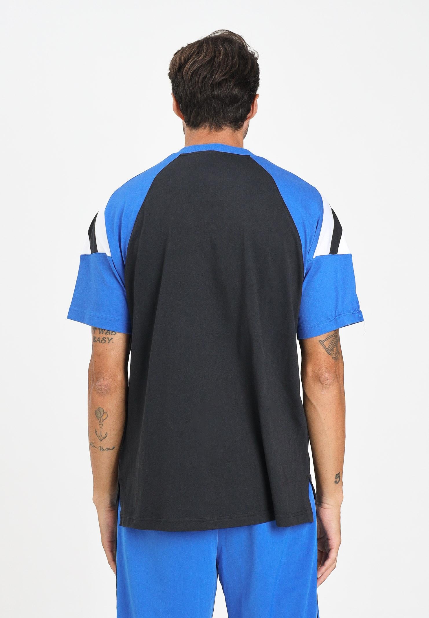 ADIDAS ORIGINALS T-shirt a manica corta Archive Cutline nera, bianca e blu da uomo JX3074 ADIDAS ORIGINALS