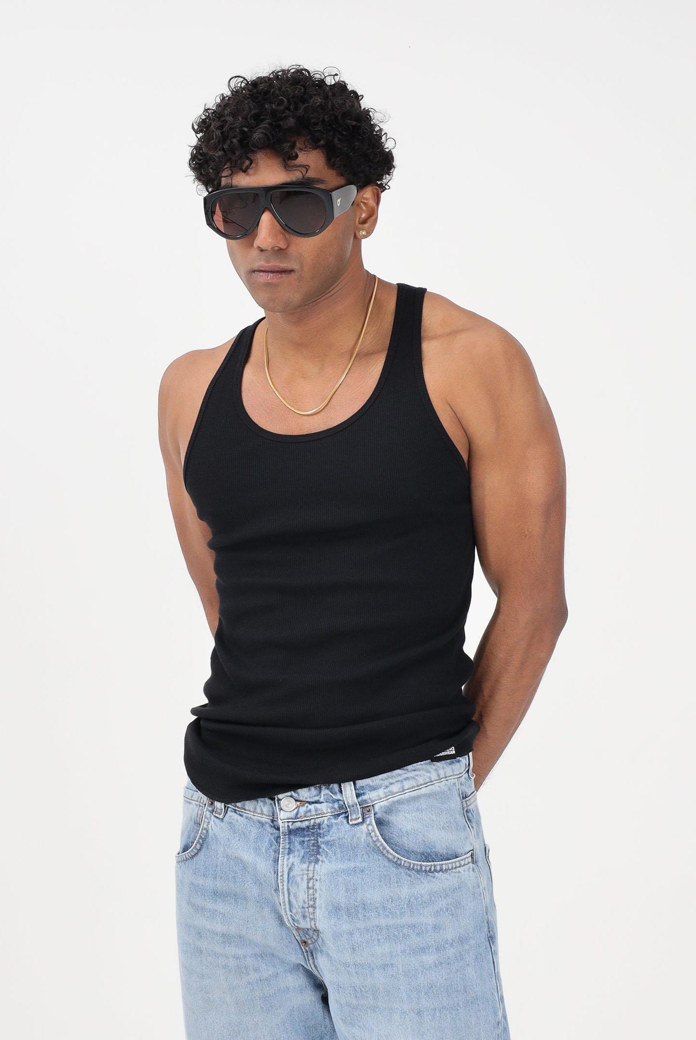 DSQUARED2 Canotta nera da uomo D9D216270 001 DSQUARED2
