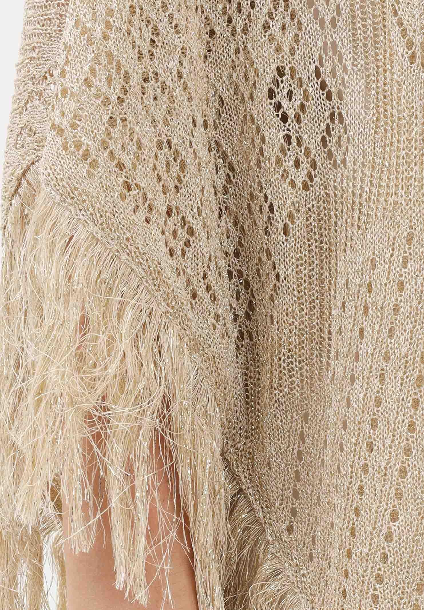 SIMONA CORSELLINI Stola oro da donna in maglia crochet P26CPSLO0201 V0118 SIMONA CORSELLINI