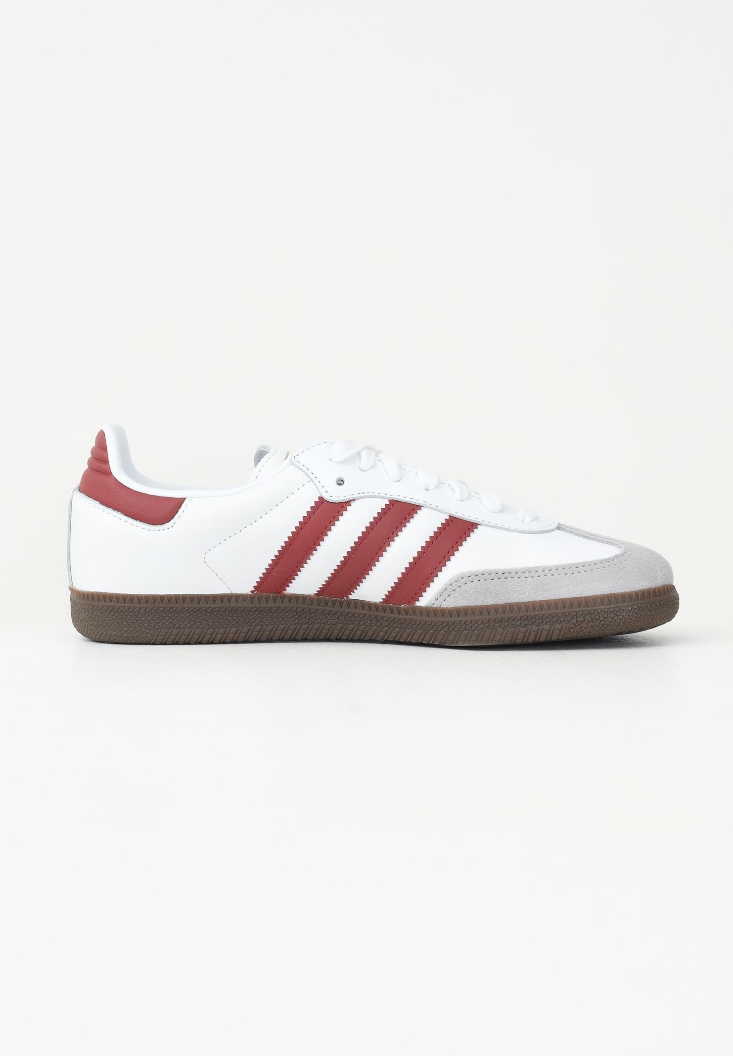ADIDAS ORIGINALS Sneakers Samba OG bianche e bordeaux da uomo JH8798 . ADIDAS ORIGINALS