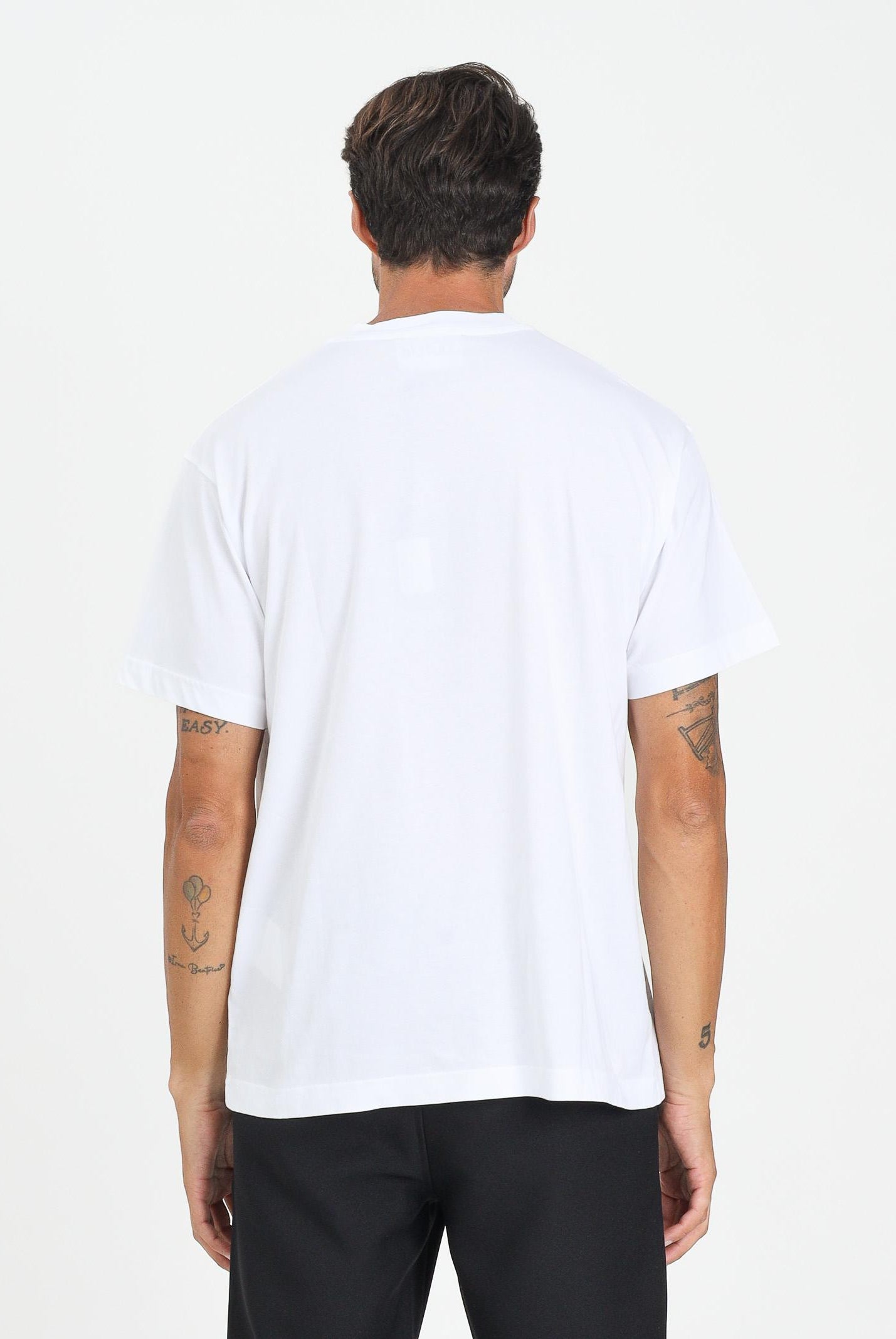 VERSACE JEANS COUTURE T-shirt a manica corta bianco da uomo con girocollo logato 79GAHP03CJ01P 003 VERSACE JEANS COUTURE