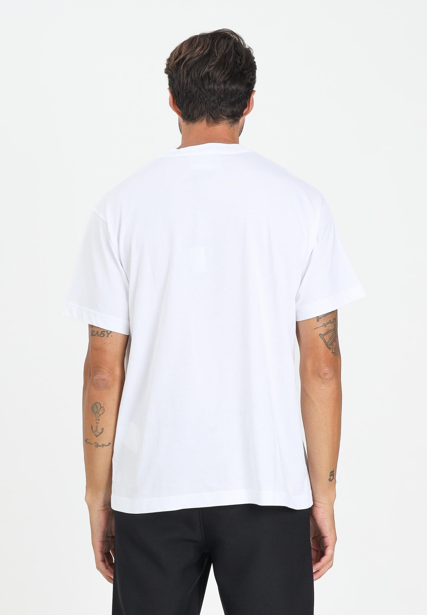 VERSACE JEANS COUTURE T-shirt a manica corta bianco da uomo con girocollo logato 79GAHP03CJ01P 003 VERSACE JEANS COUTURE