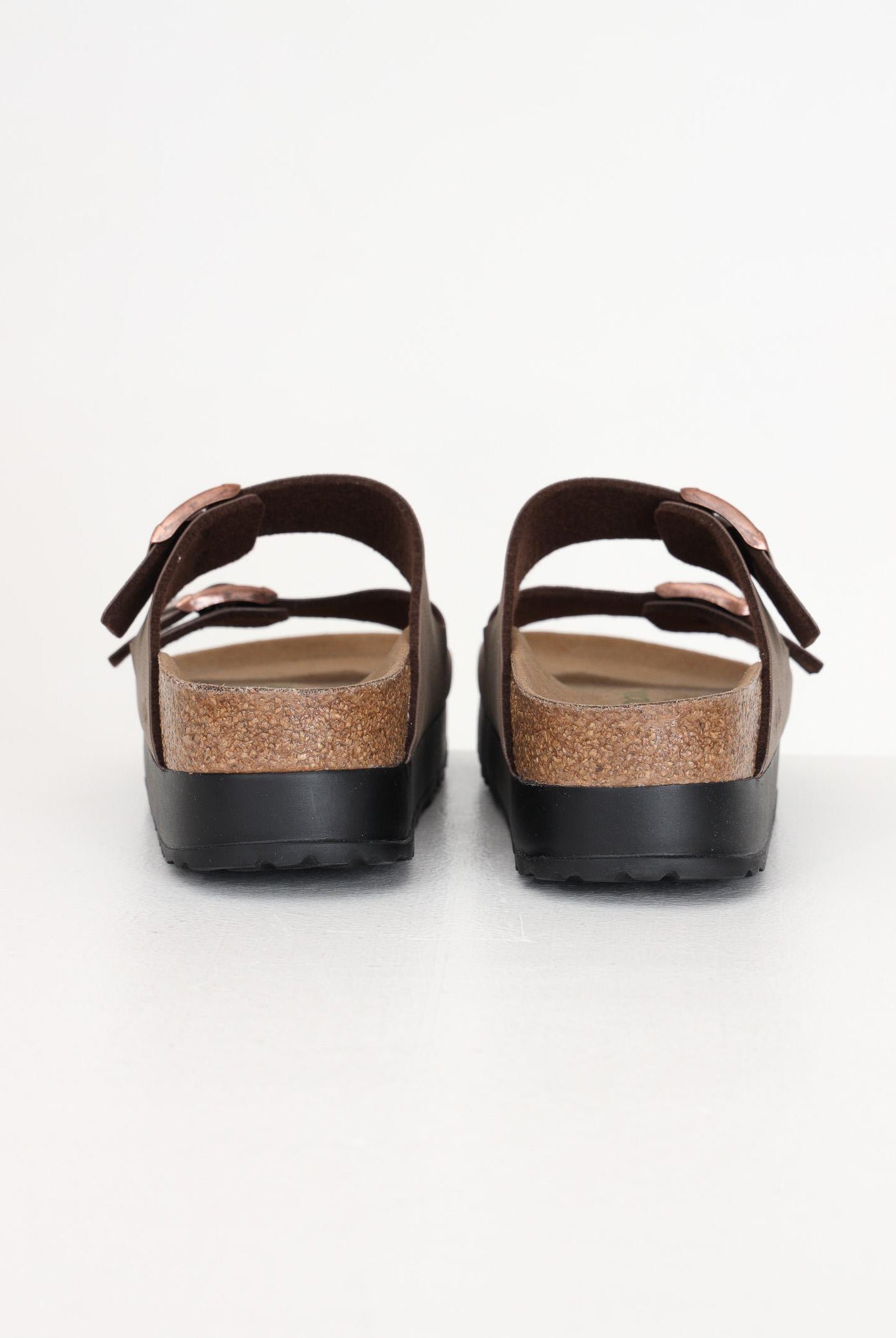 BIRKENSTOCK Sandali Arizona Platform Flex Marrone Donna Con Fibbie Metalliche Dorate 1027417 . BIRKENSTOCK