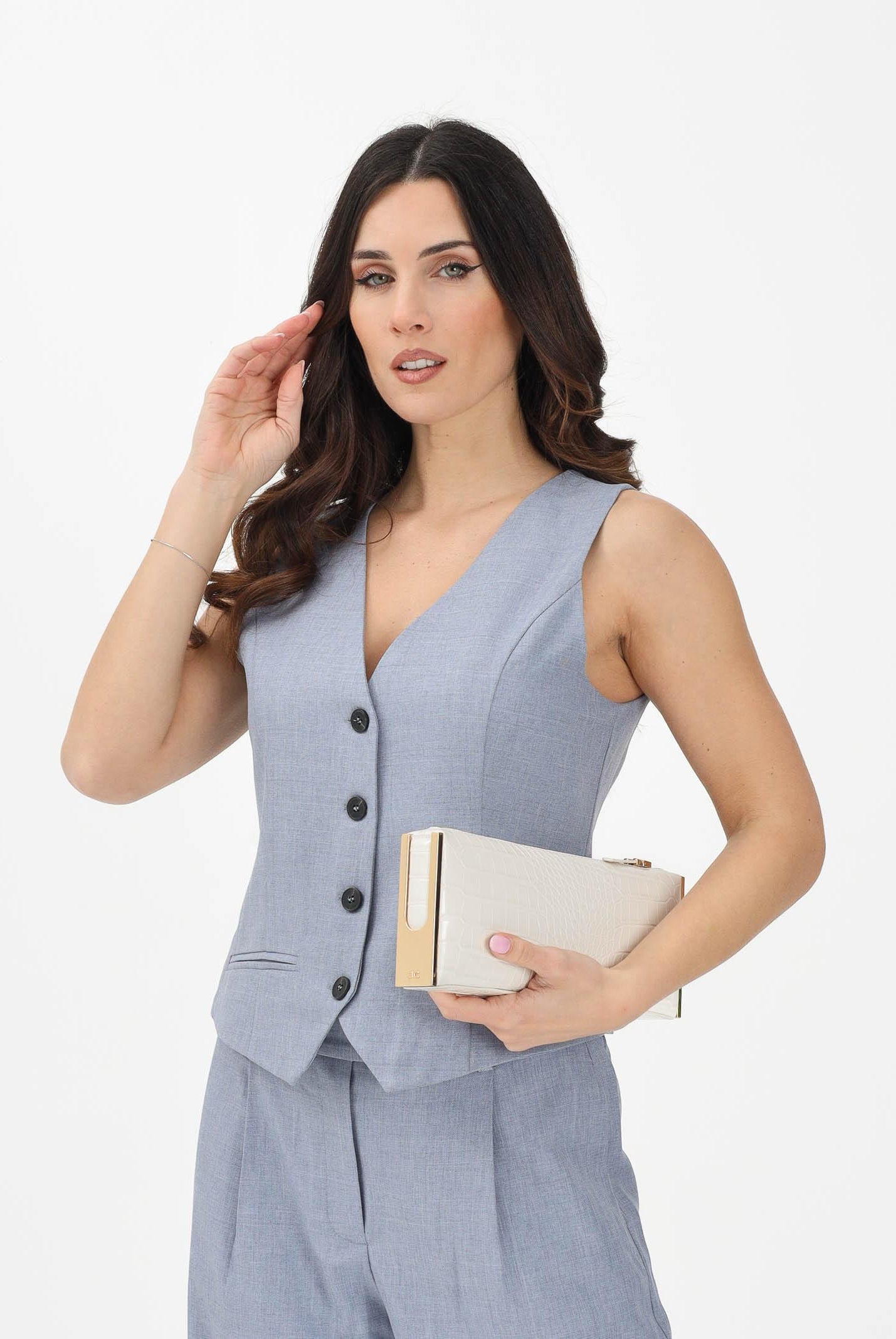 ONLY Gilet azzurro polvere da donna 15336753 VIIN ONLY