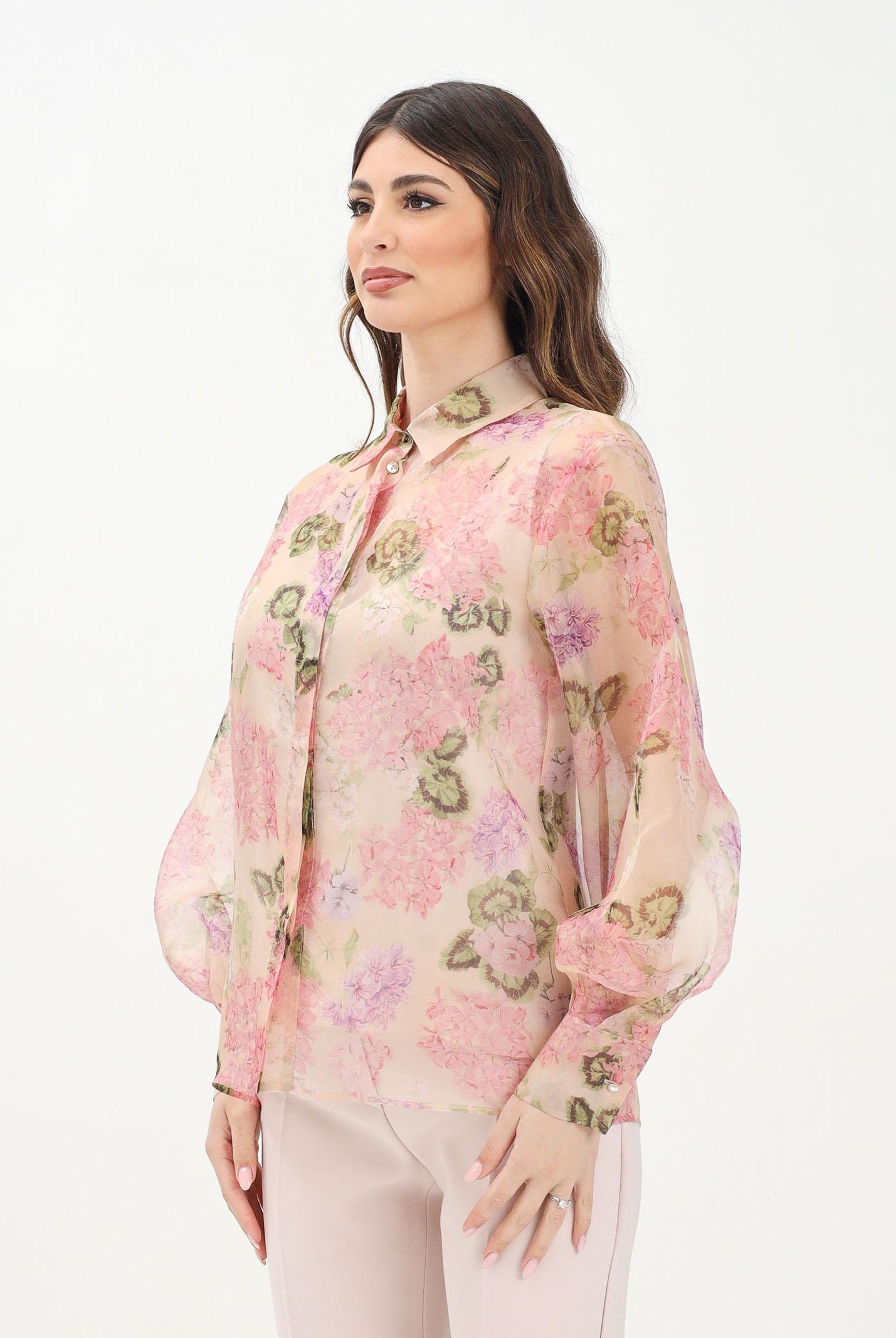 MAX MARA Camicia a manica lunga avorio da donna con stampa floreale 2516261044600 001 MAX MARA