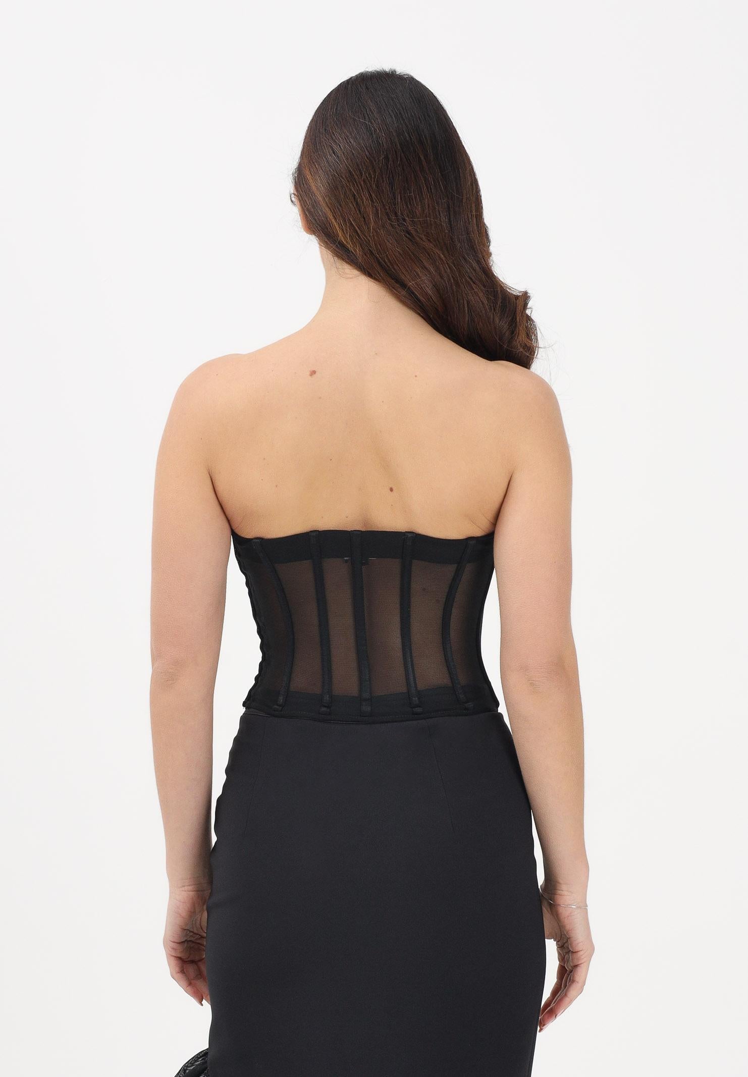 ELISABETTA FRANCHI Corpetto nero da donna in tulle TO05162E2 110 ELISABETTA FRANCHI