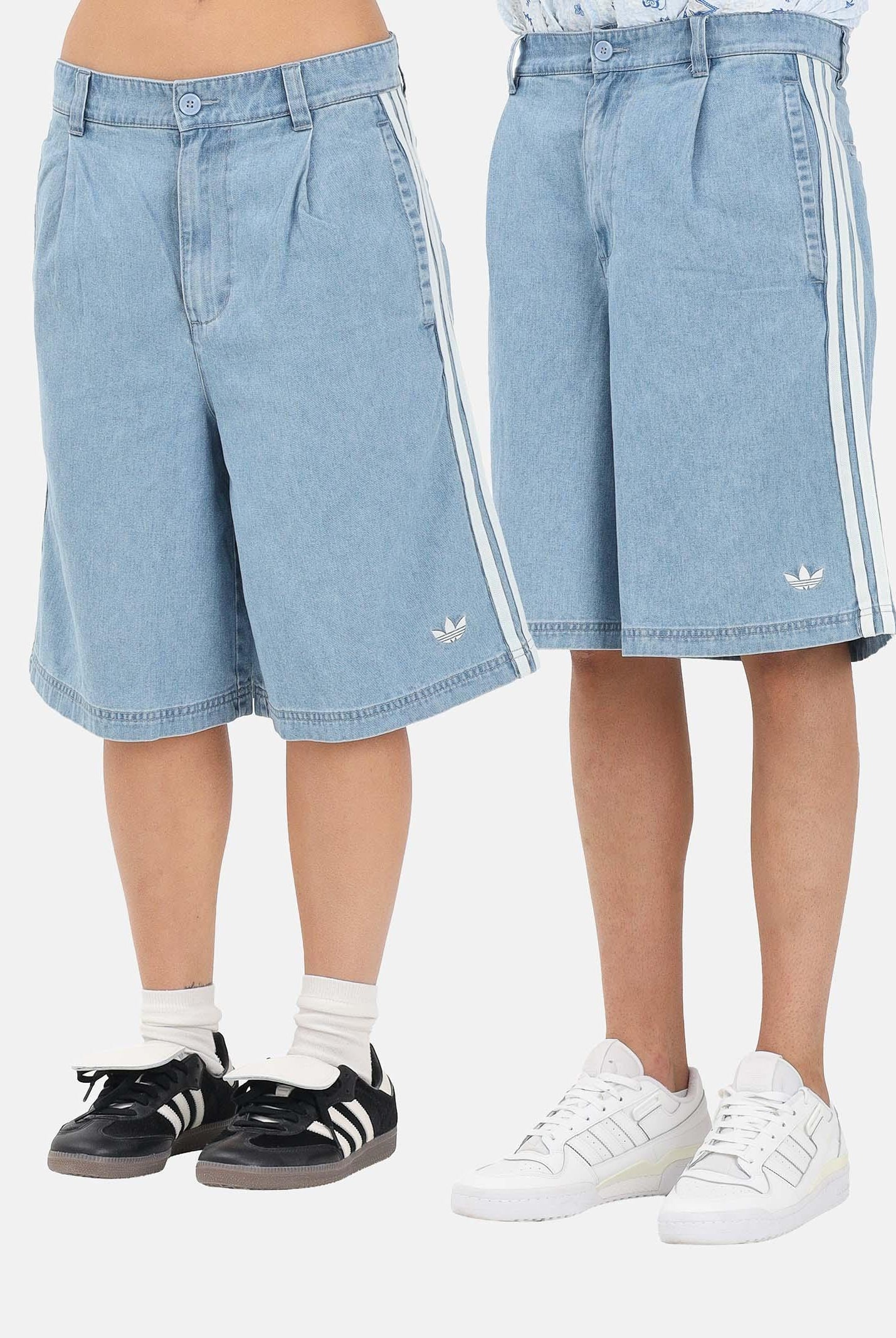 ADIDAS ORIGINALS Bermuda CHINO in denim chiaro per uomo e donna KX1192 . ADIDAS ORIGINALS