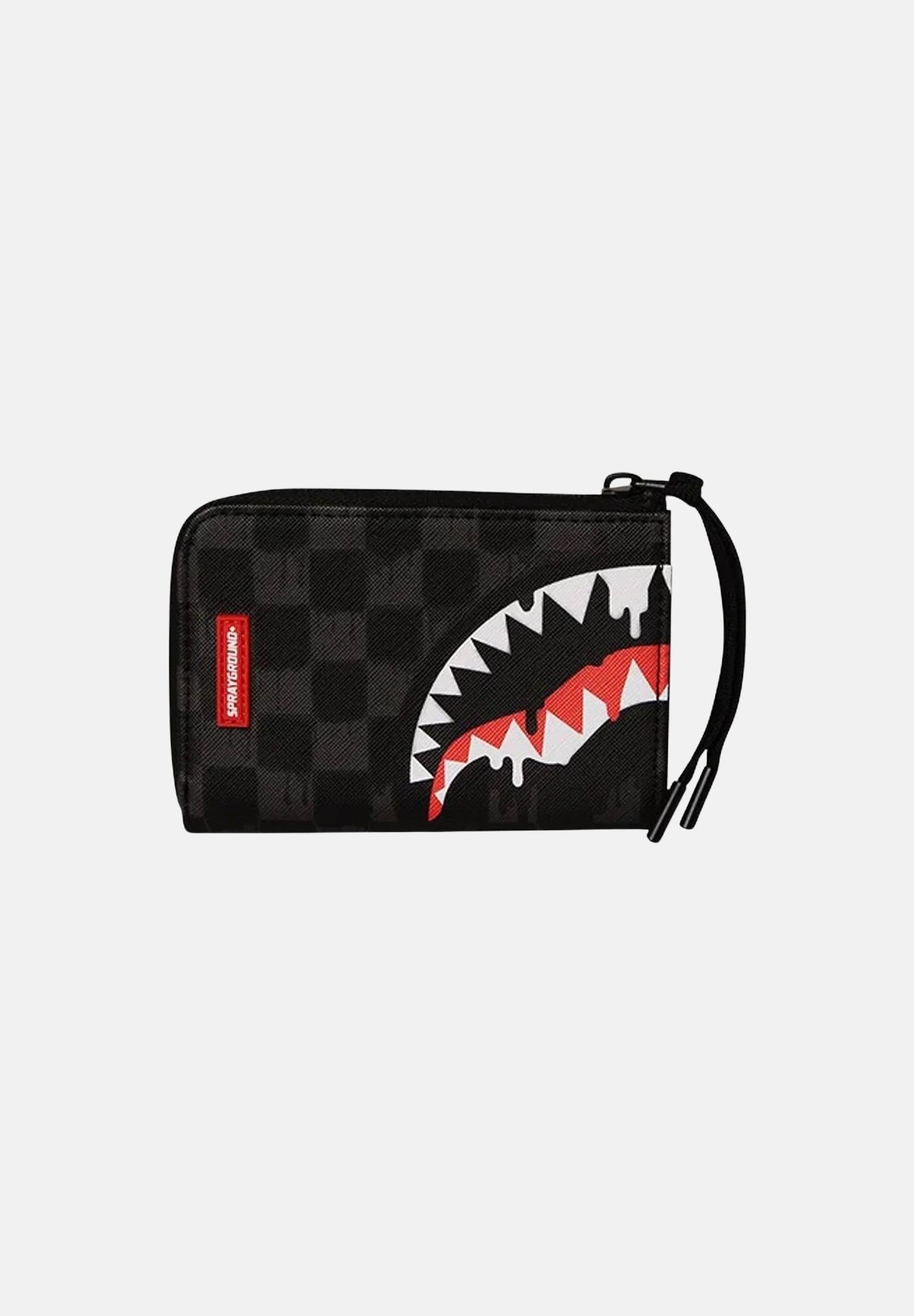 SPRAYGROUND Portafogli Dripping Sharks In Paris nero per uomo e donna 910W7970NSZ SPRAYGROUND