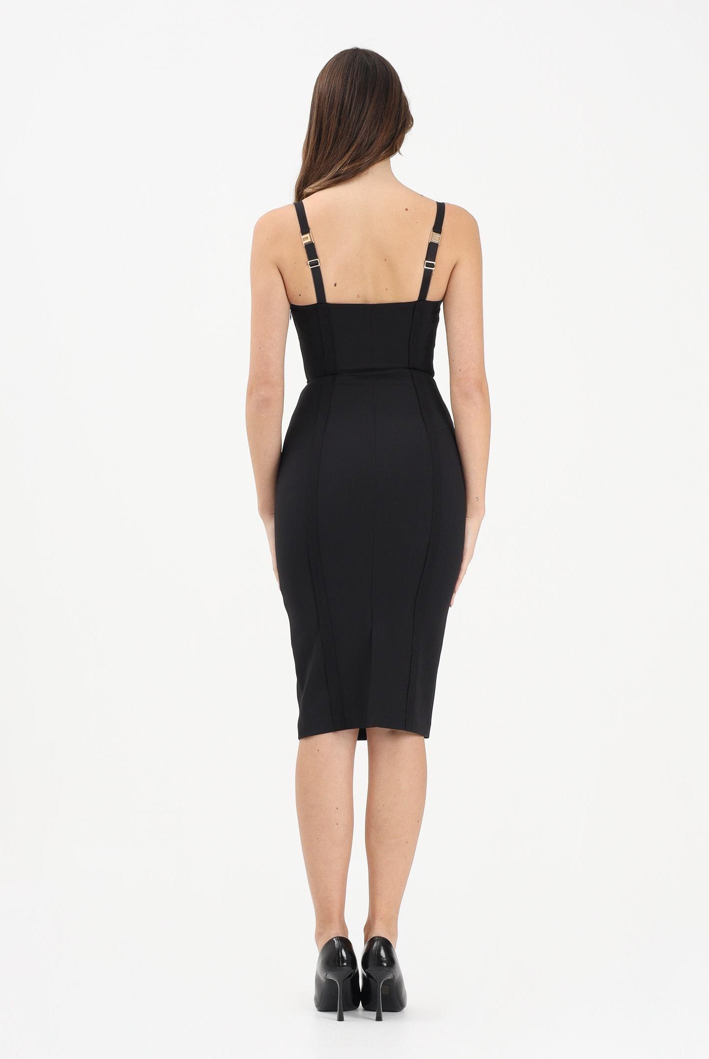 ELISABETTA FRANCHI Abito midi nero da donna AB91861E2 110 ELISABETTA FRANCHI