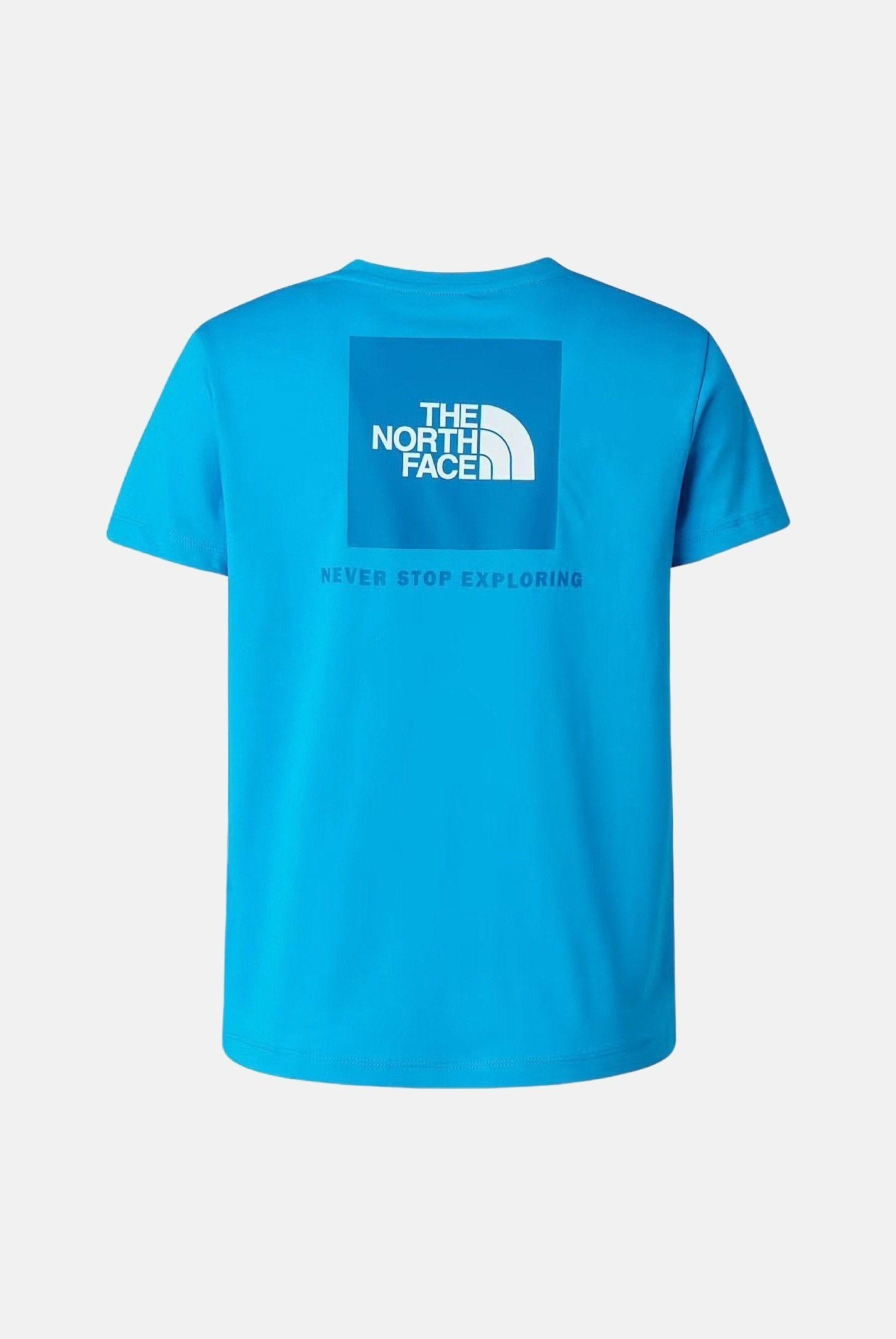 THE NORTH FACE T-shirt a manica corta Box NSE azzurra per bambino e bambina NF0A8EFND7R1 . THE NORTH FACE