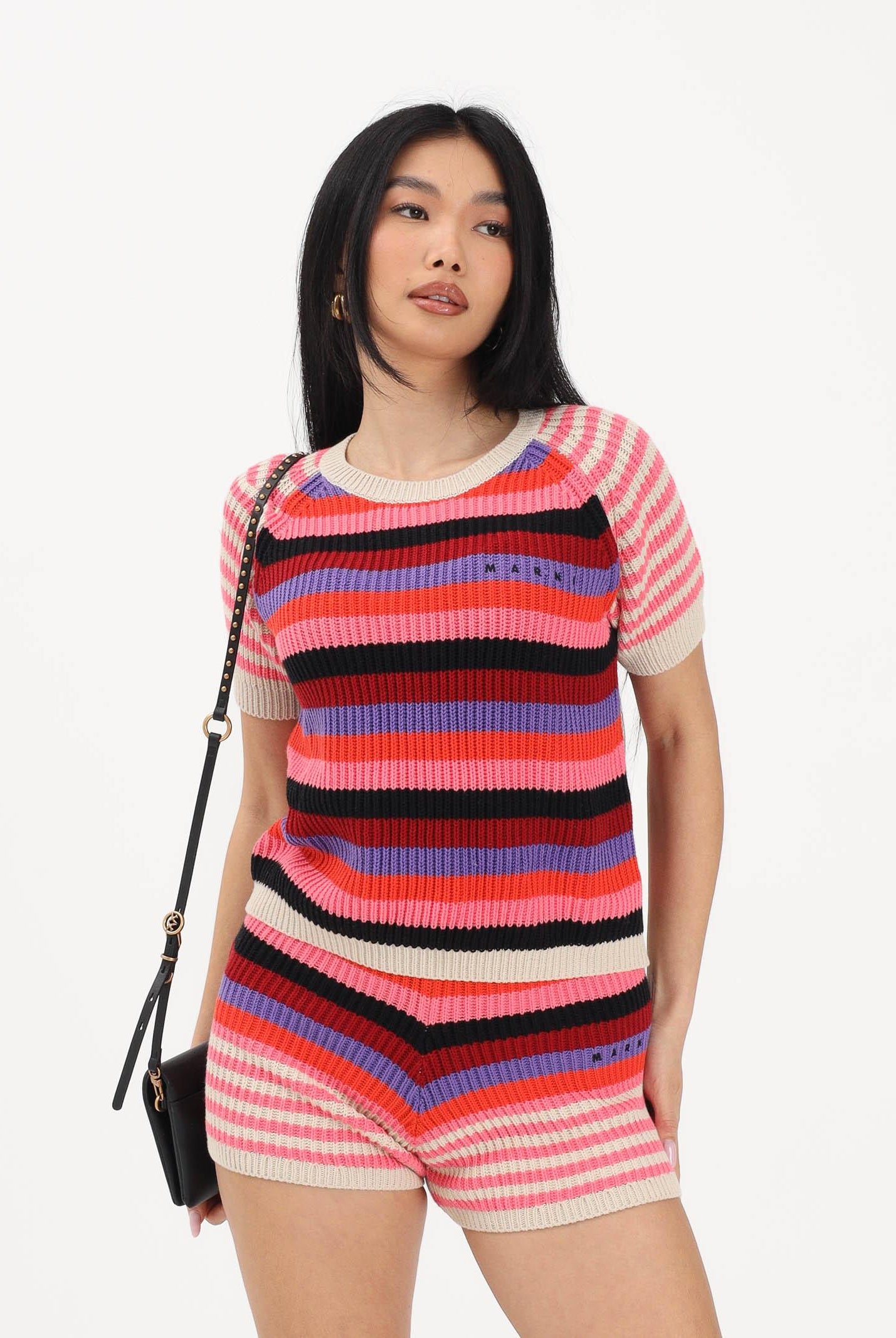 MARNI Maglia a manica corta multicolore per donna, ragazze e bambine M01739M00X1 0MC77 MARNI