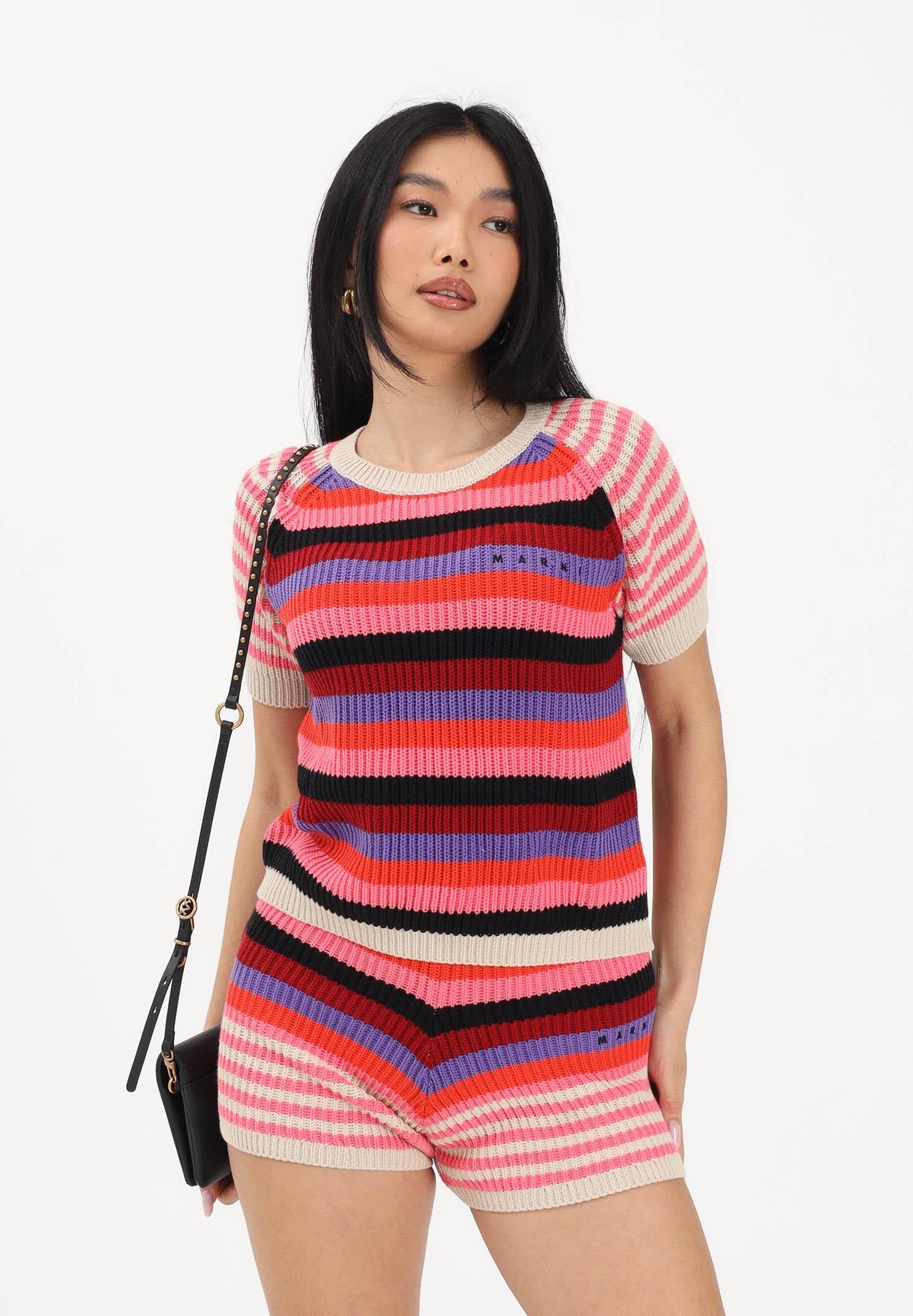 MARNI Maglia a manica corta multicolore per donna, ragazze e bambine M01739M00X1 0MC77 MARNI