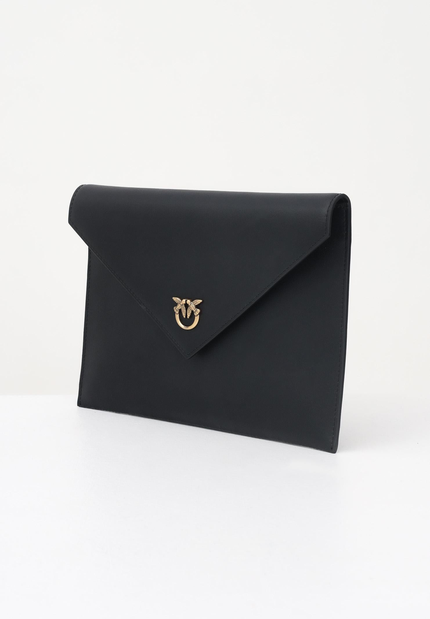 PINKO Pochette Flat Purse Handle nera da donna 104820A0F1 Z99Q PINKO