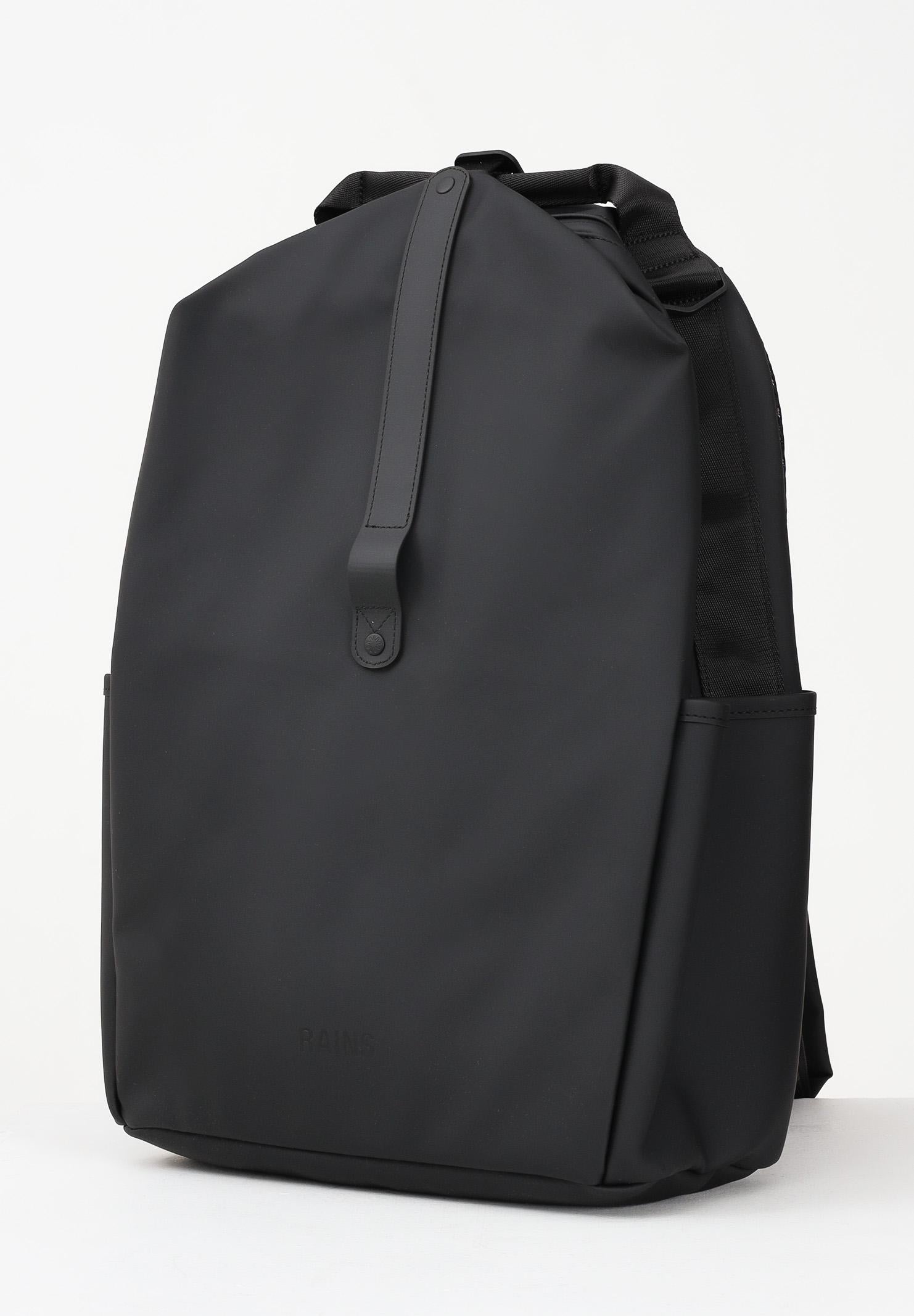 RAINS Zaino Clip Front nero per uomo e donna RA14890 BLA RAINS