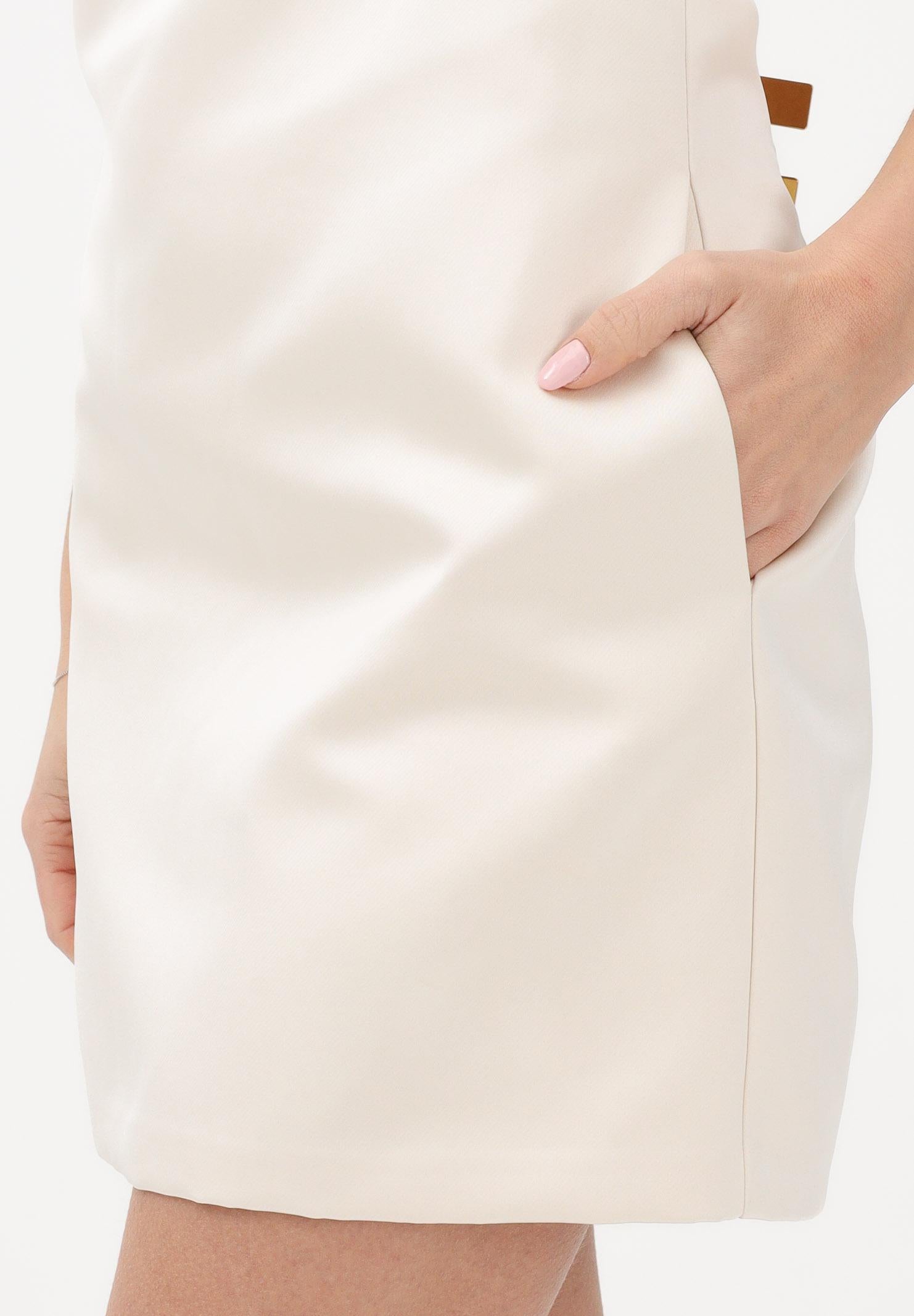 ELISABETTA FRANCHI Abito corto burro da donna con collana AB87162E2 193 ELISABETTA FRANCHI