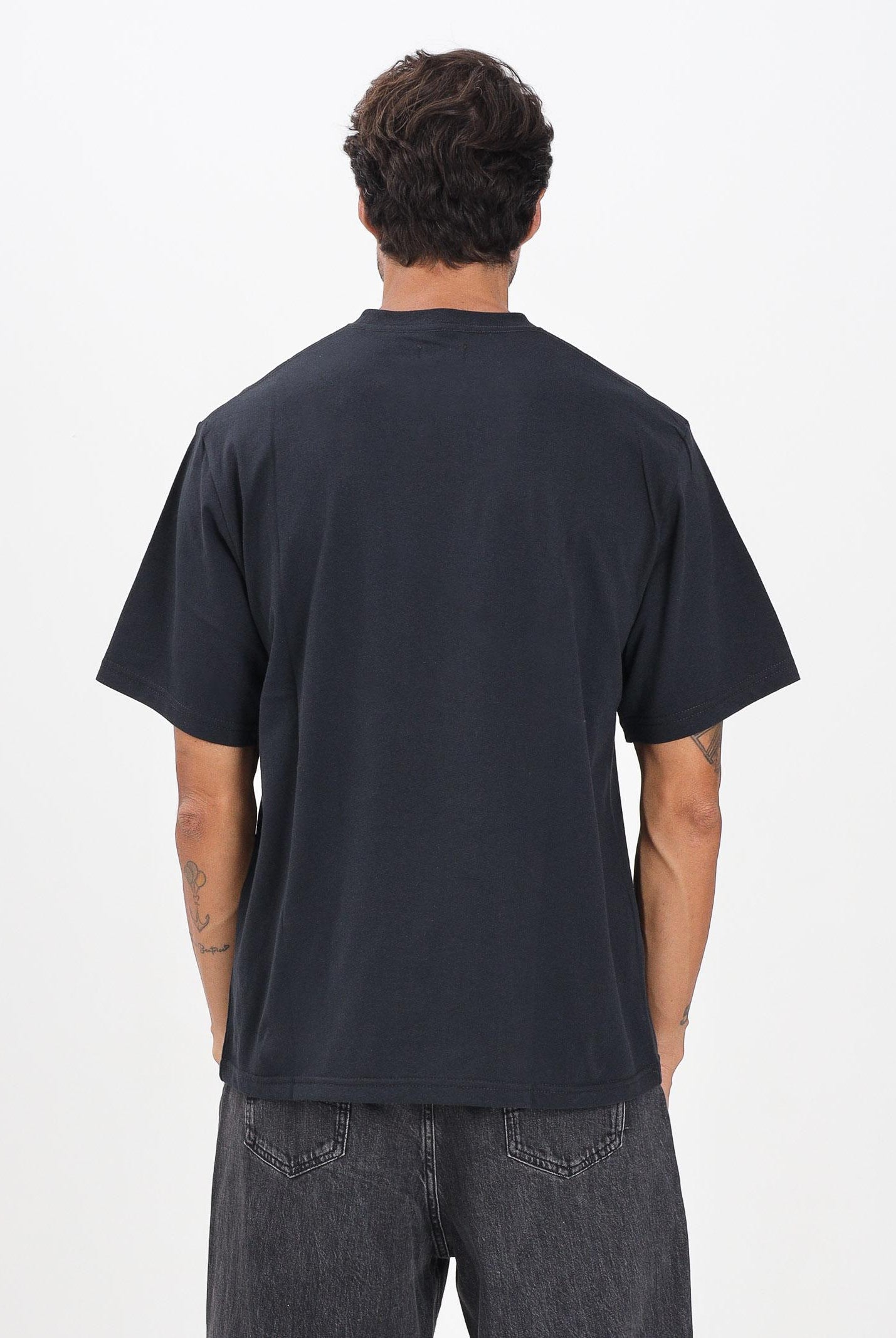 MARKET T-shirt a manica corta nera da uomo con stampa logo F5MKMATH037 950 MarKET