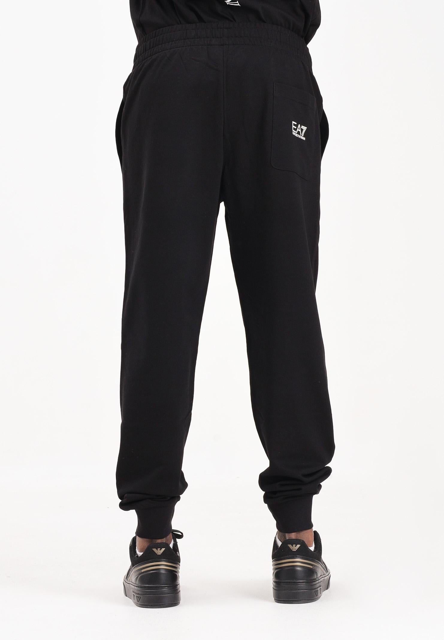 EA7 Pantalone sportivo nero da uomo con stampa logo 7M000571AF13512 MC001 EA7