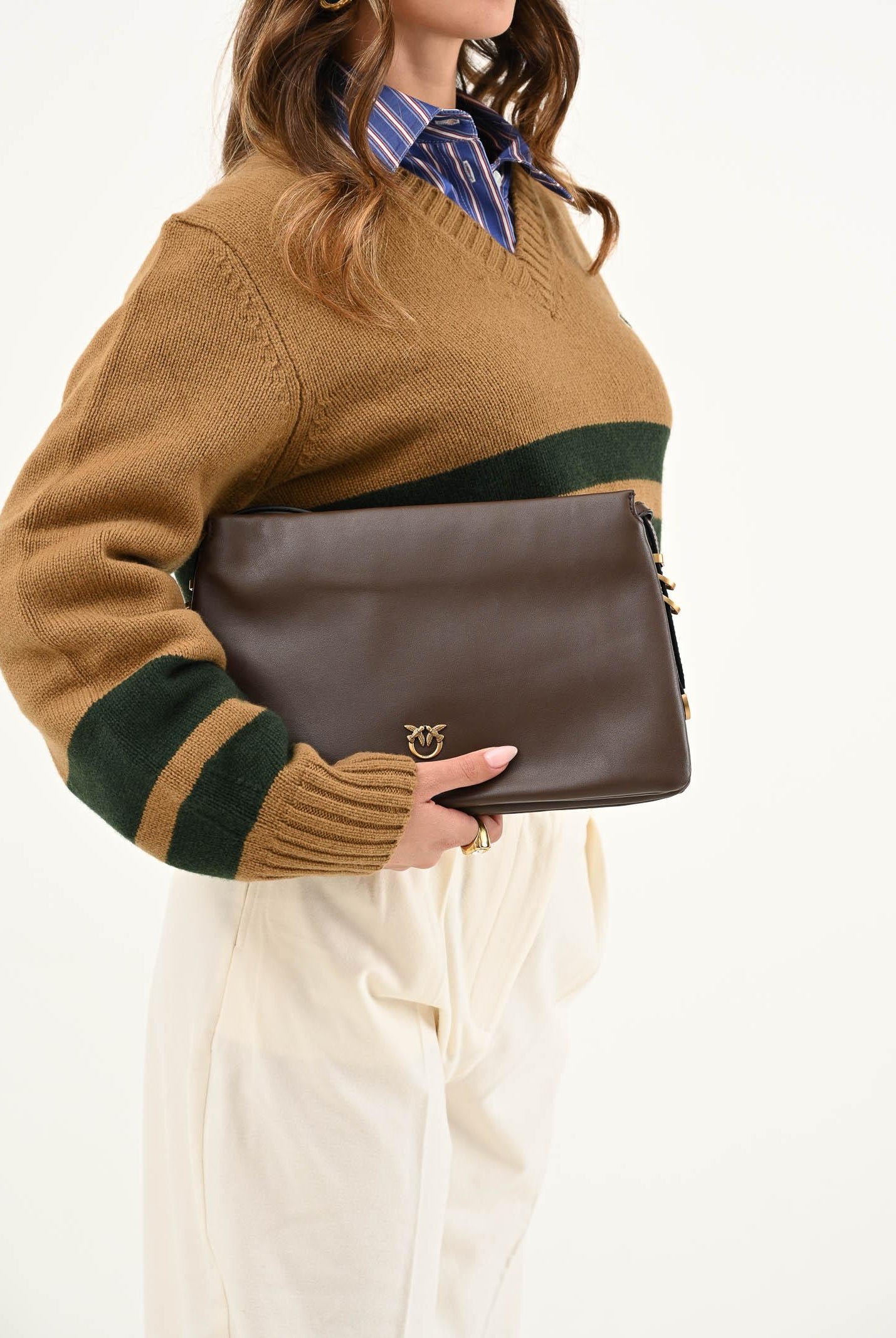 PINKO Borsa a tracolla One, Two, Three Bag marrone da donna 105161A0QO L74Q PINKO