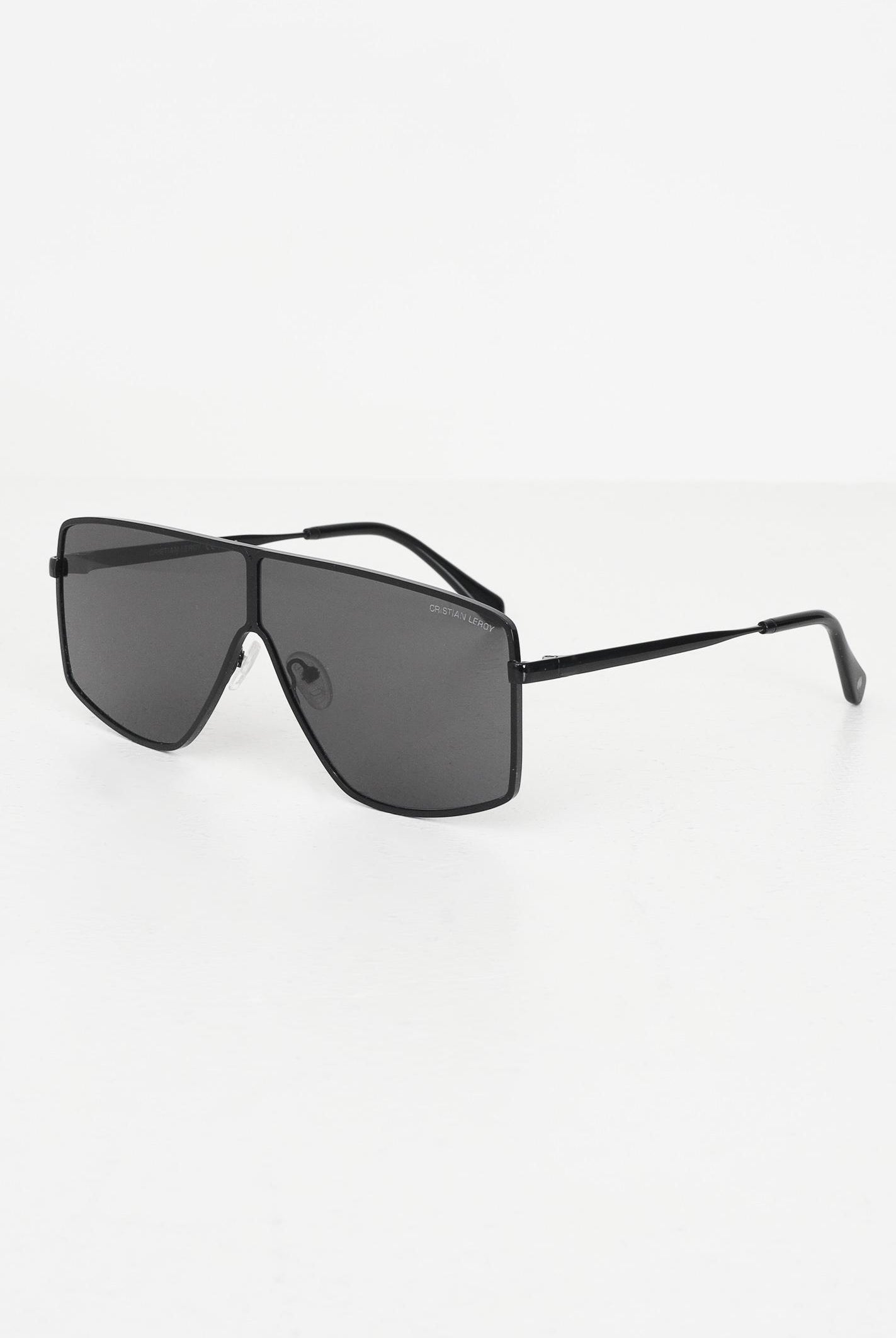 Occhiali da sole neri per uomo e donna dal design futuristico 25041 01 CRISTIAN LEROY