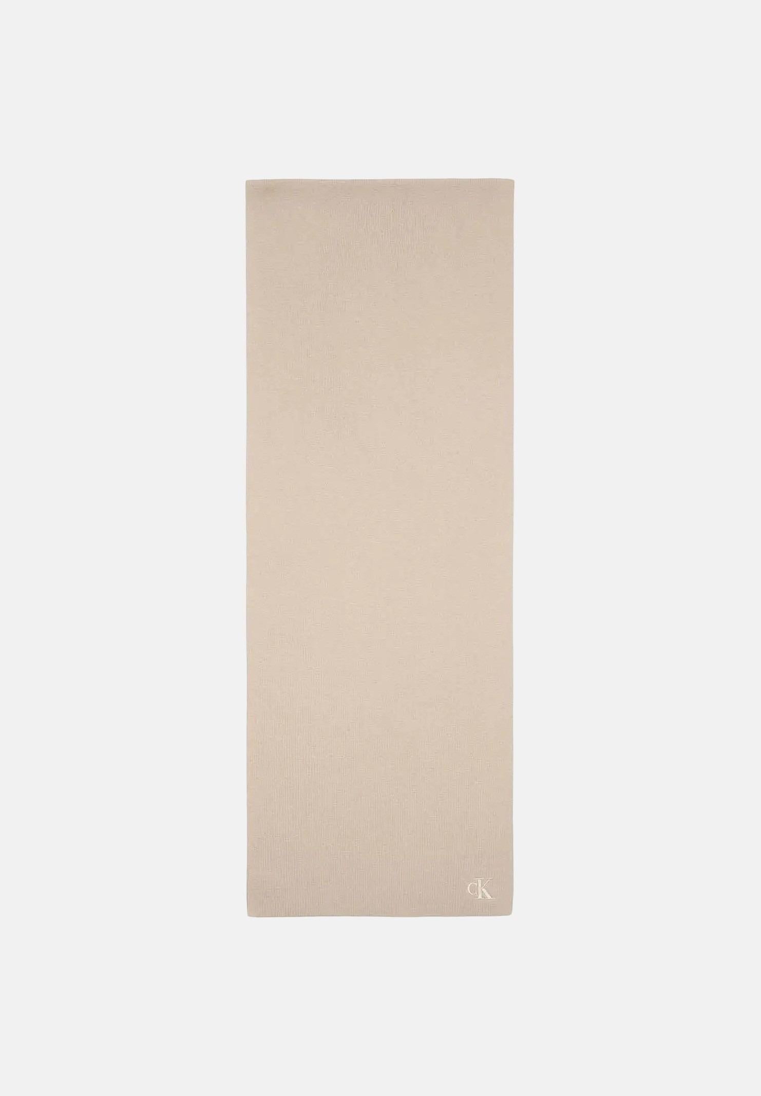 CALVIN KLEIN Sciarpa beige per uomo e donna con logo LV04D8021G RMU CALVIN KLEIN