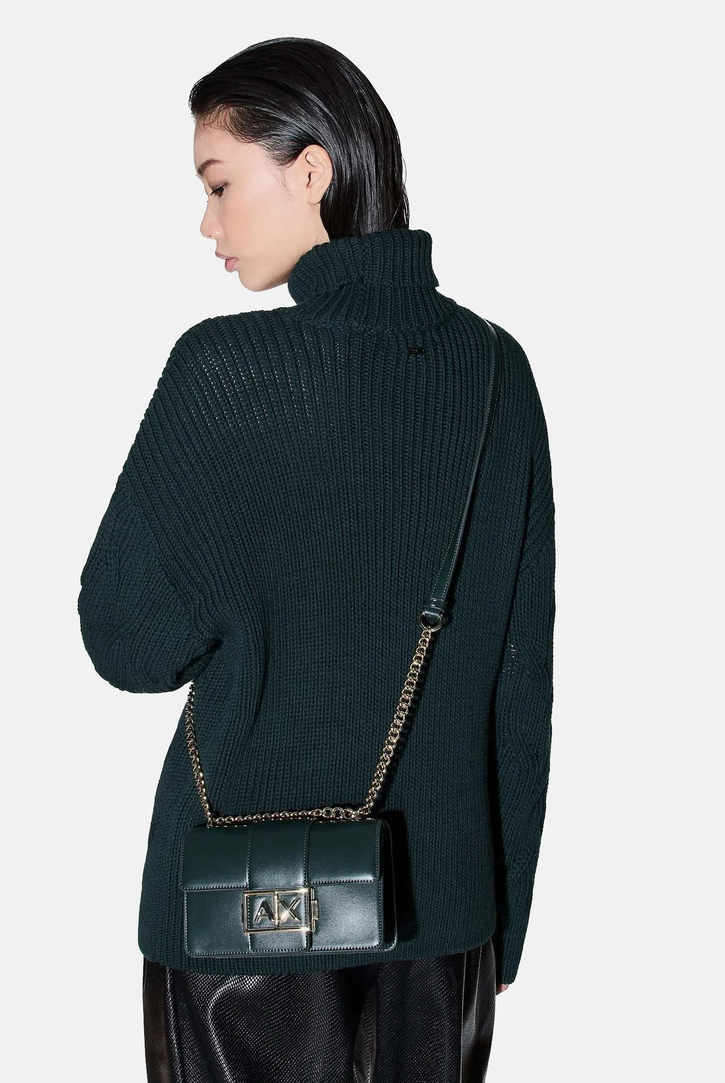 ARMANI EXCHANGE Borsa a tracolla verde da donna con logo XW000071AF12039 U7304 ARMANI EXCHANGE