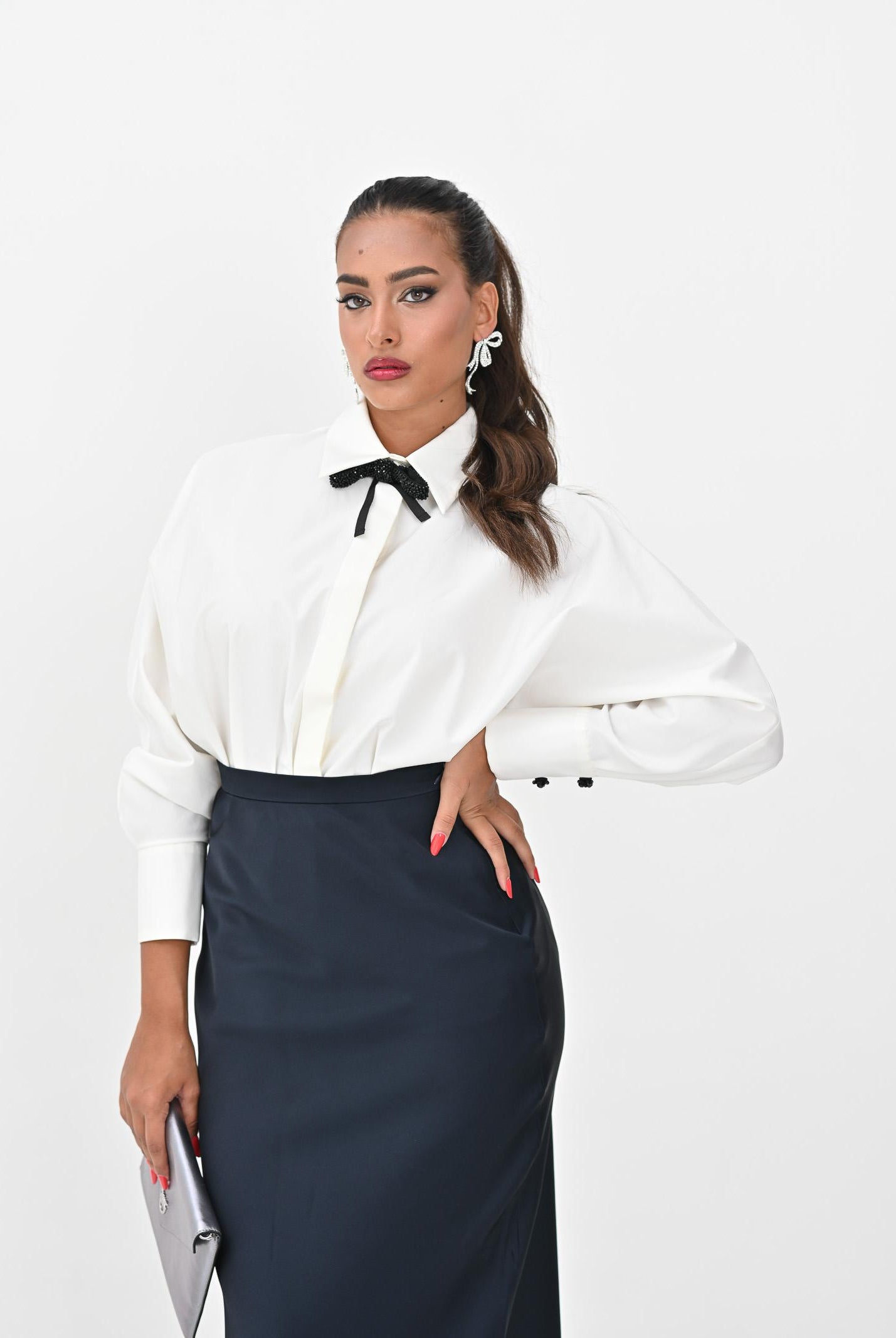 MAX MARA Camicia a manica lunga Roll bianca da donna 2526116043600 001 MAX MARA