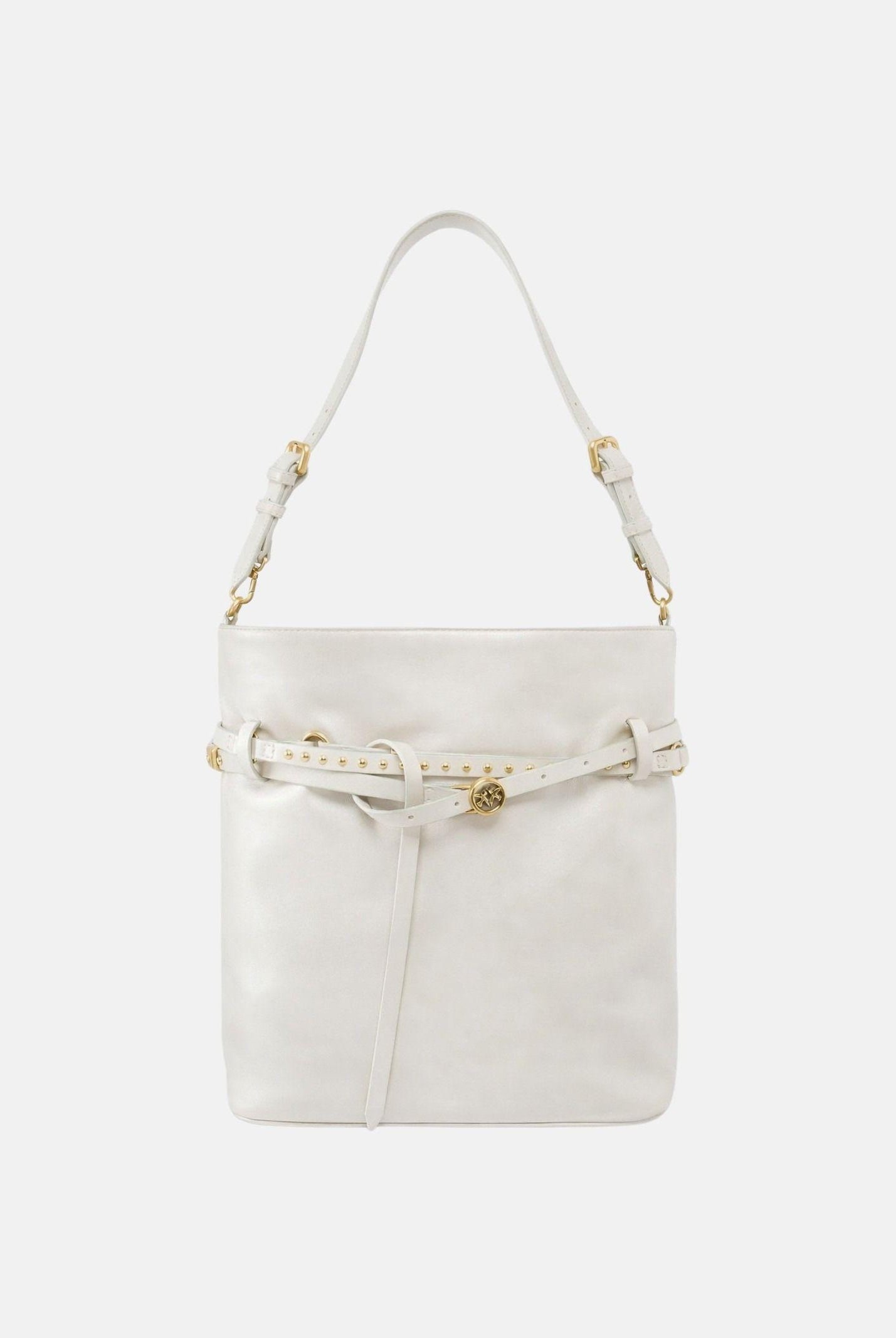 PINKO Borsa a spalla Bucket Belt bianca da donna 106339A0QO Z14Q PINKO