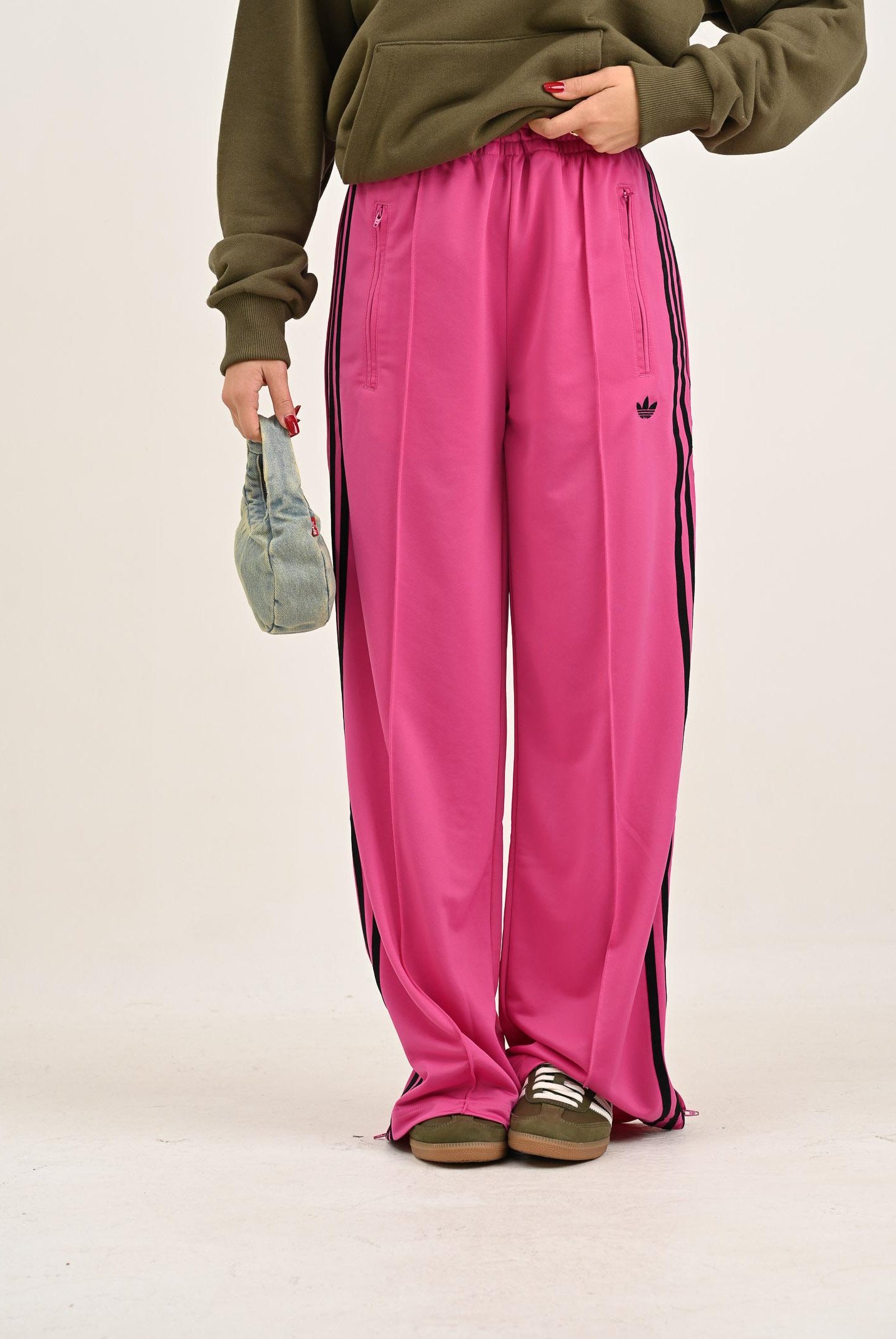 ADIDAS ORIGINALS Pantalone sportivo Adicolor Classic Firebird Loose fucsia da donna JY2696 . ADIDAS ORIGINALS