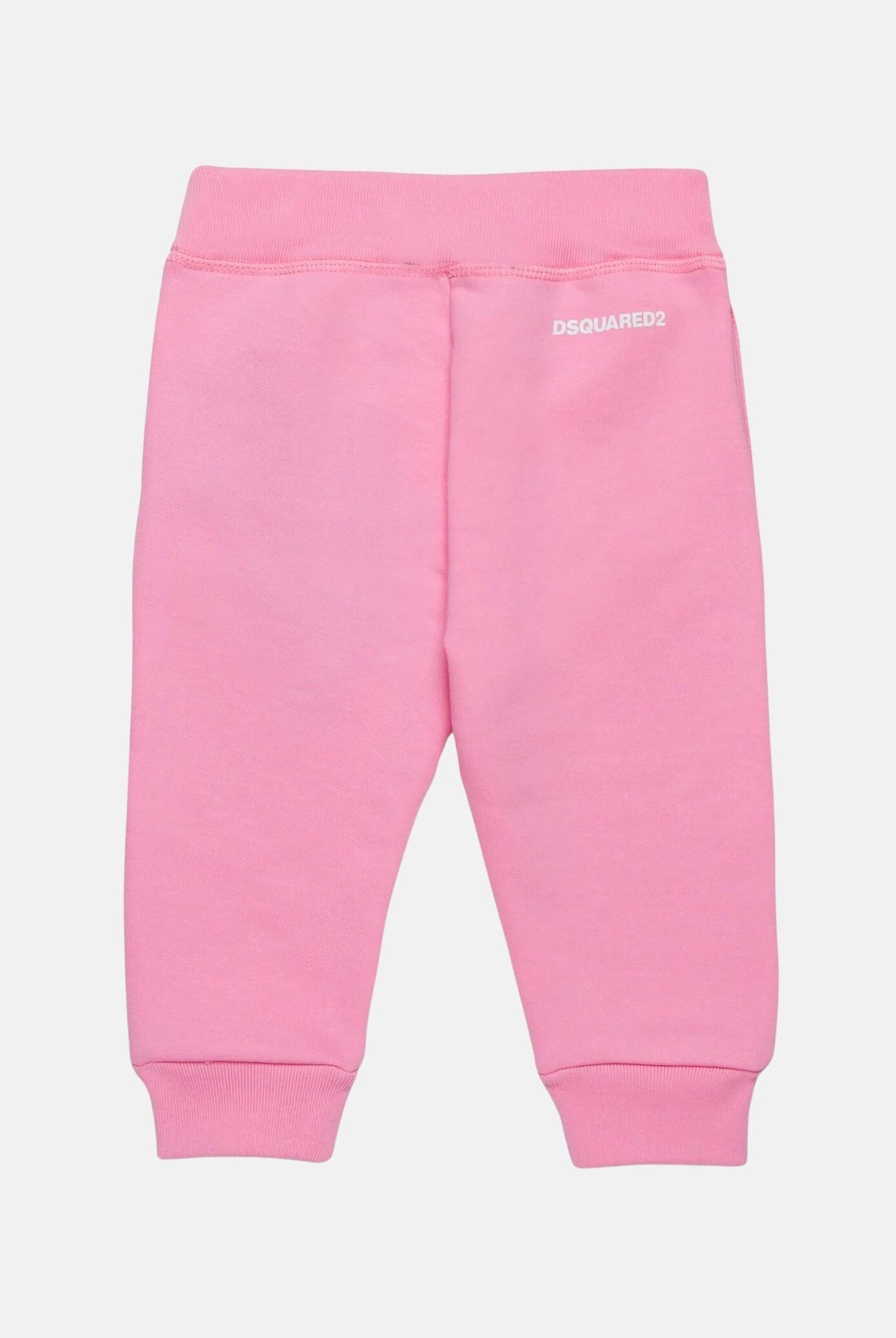 DSQUARED2 Pantalone sportivo rosa da neonato con stampa logo DQ2869D0094 DQ321 DSQUARED2