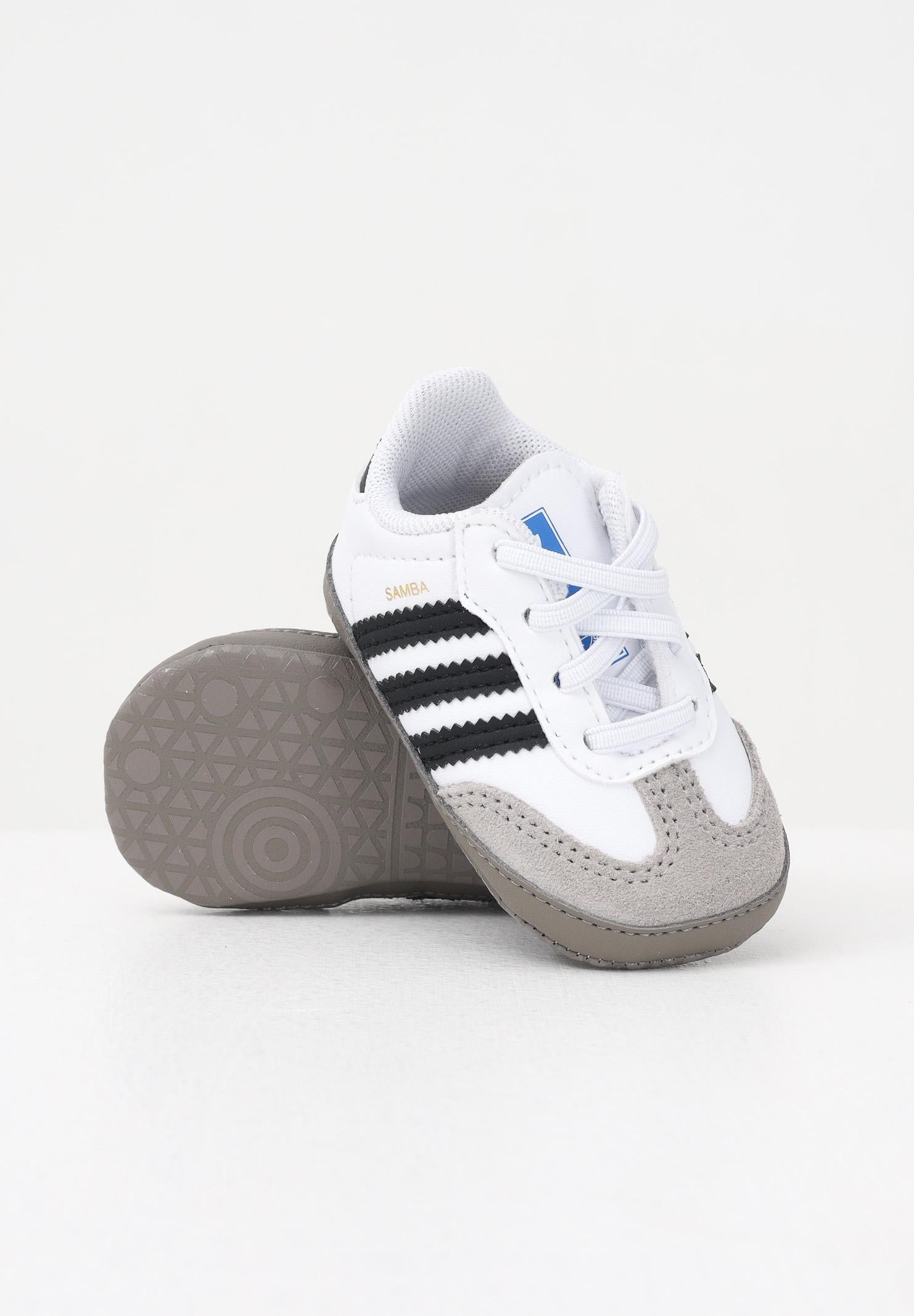 ADIDAS ORIGINALS Scarpe da culla Samba bianche e nere da neonato JI2758 ADIDAS ORIGINALS